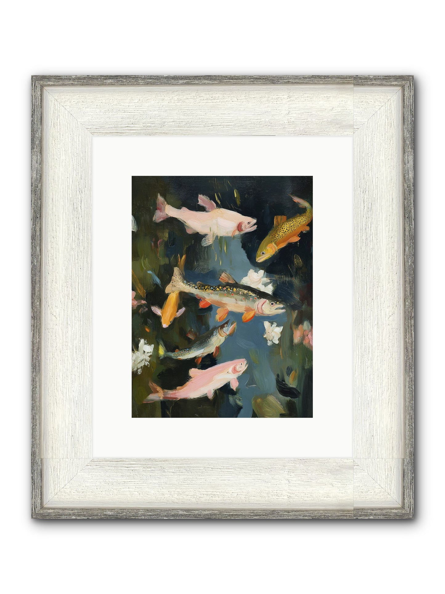 Dancing Through Deep Framed Print - Driftwood White 9x12