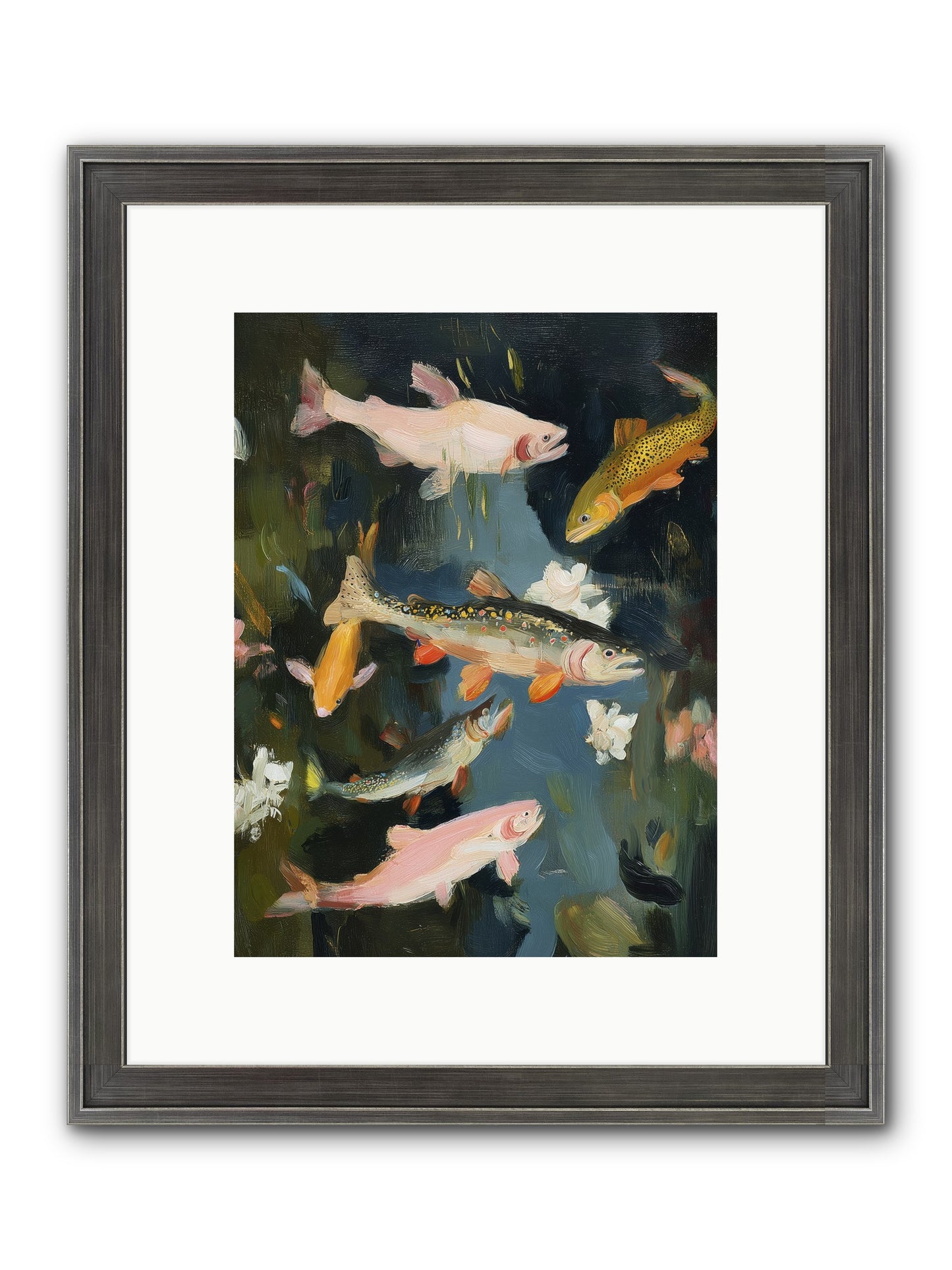 Dancing Through Deep Framed Print - Slimwoods Black/Silver 9x12