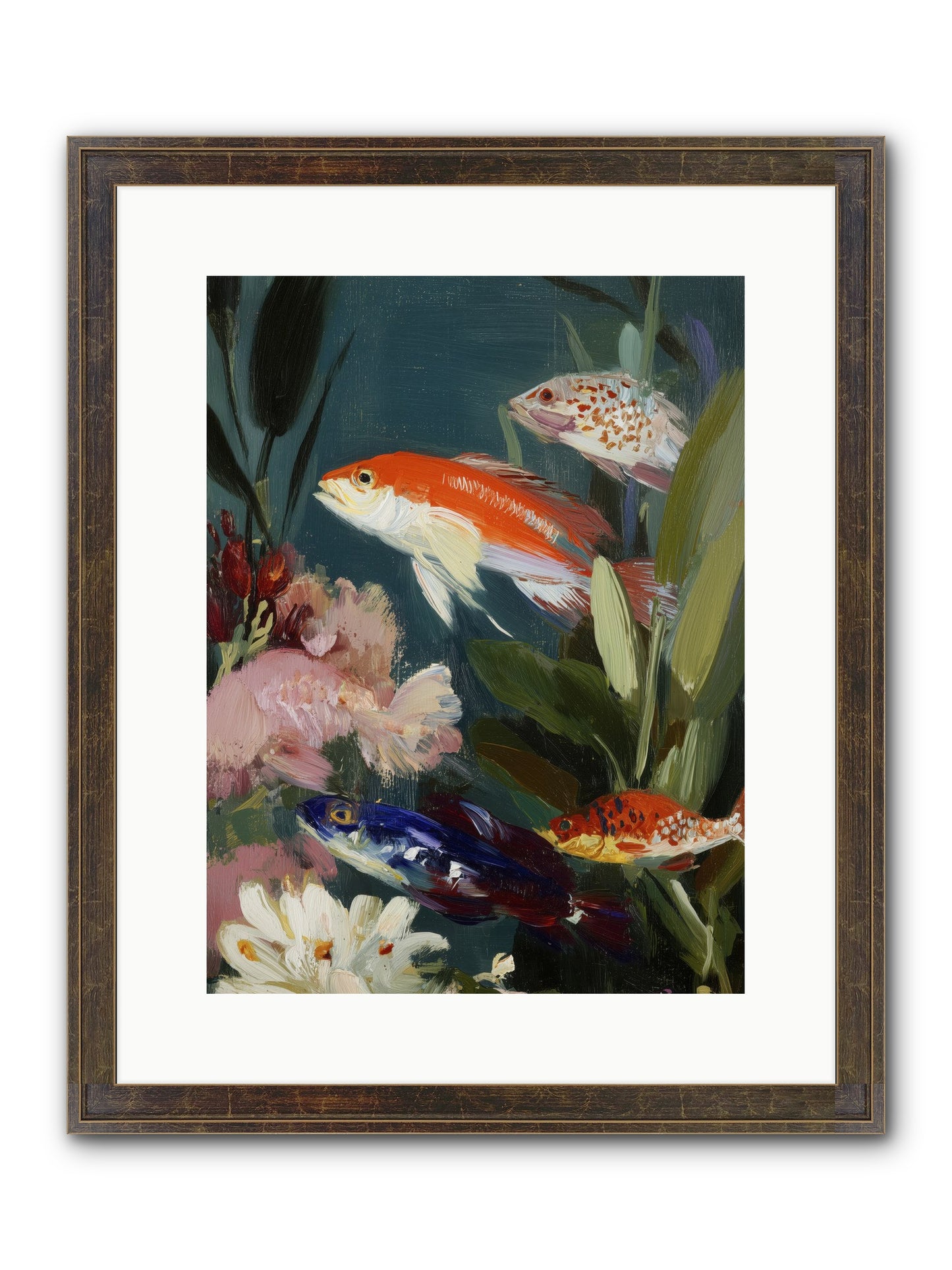 Dancing Through Tide Framed Print - Slimwoods Black/Gold 12x16