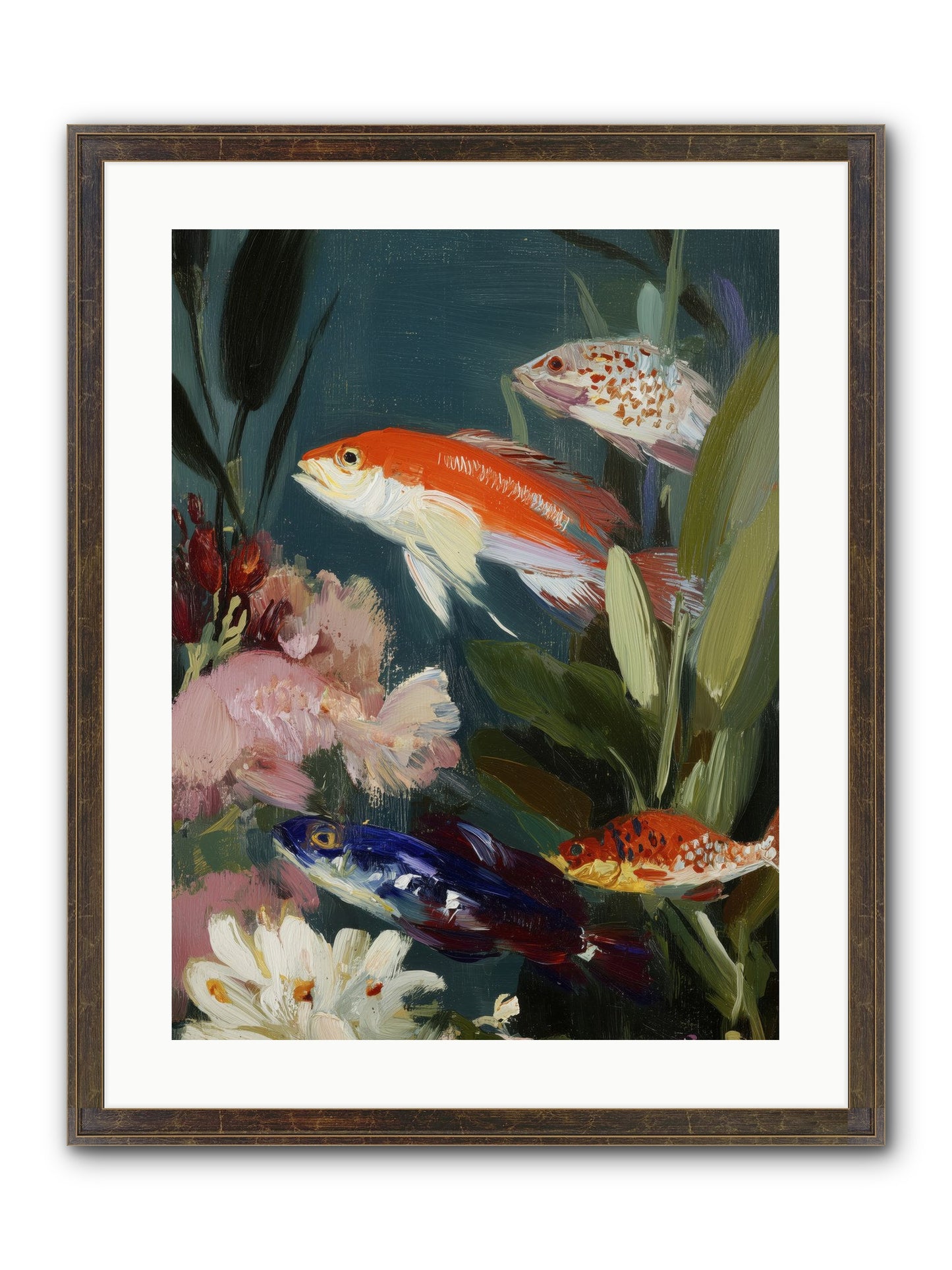 Dancing Through Tide Framed Print - Slimwoods Black/Gold 18x24
