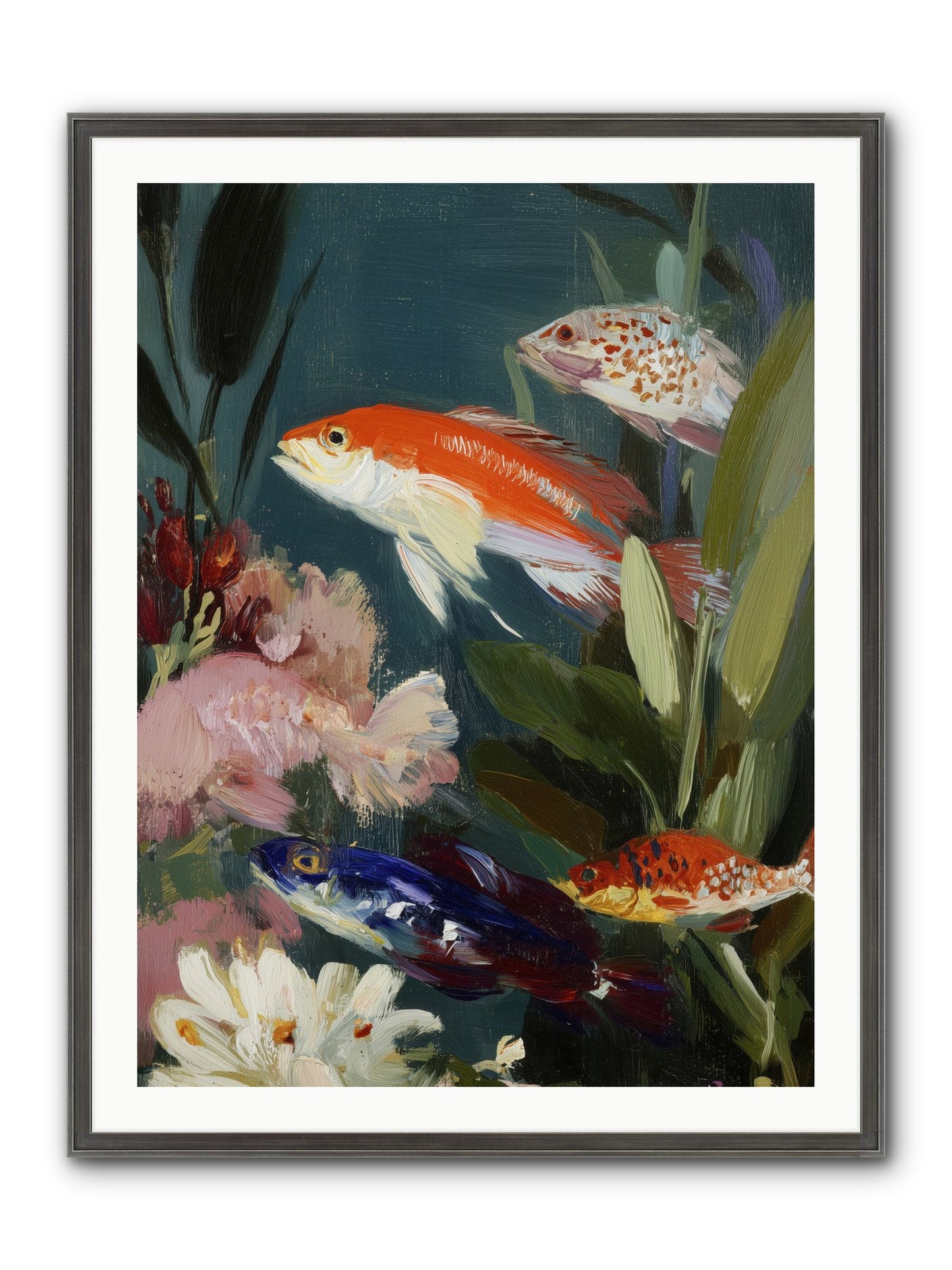 Dancing Through Tide Framed Print - Slimwoods Black/Silver 30x40