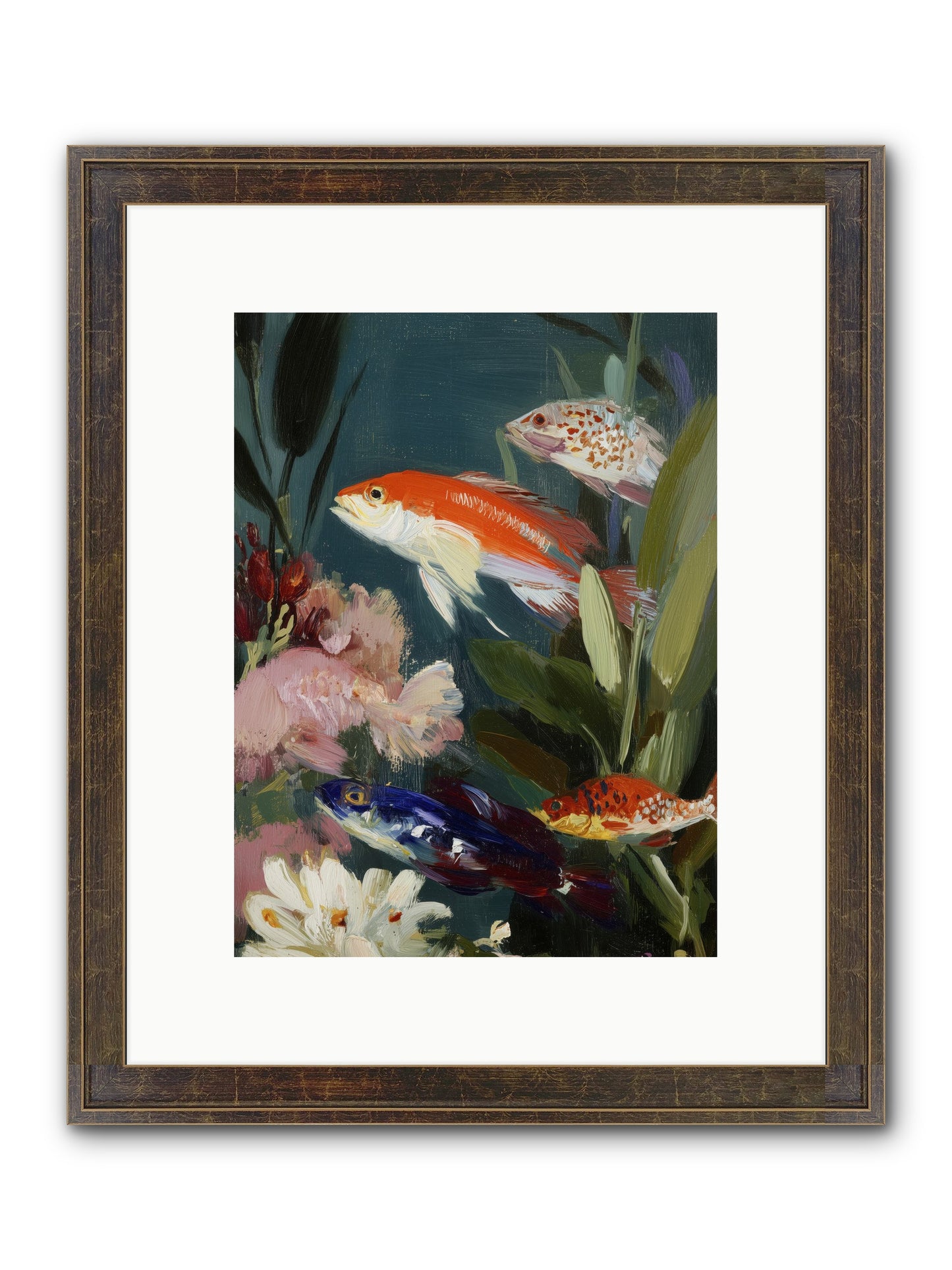 Dancing Through Tide Framed Print - Slimwoods Black/Gold 9x12