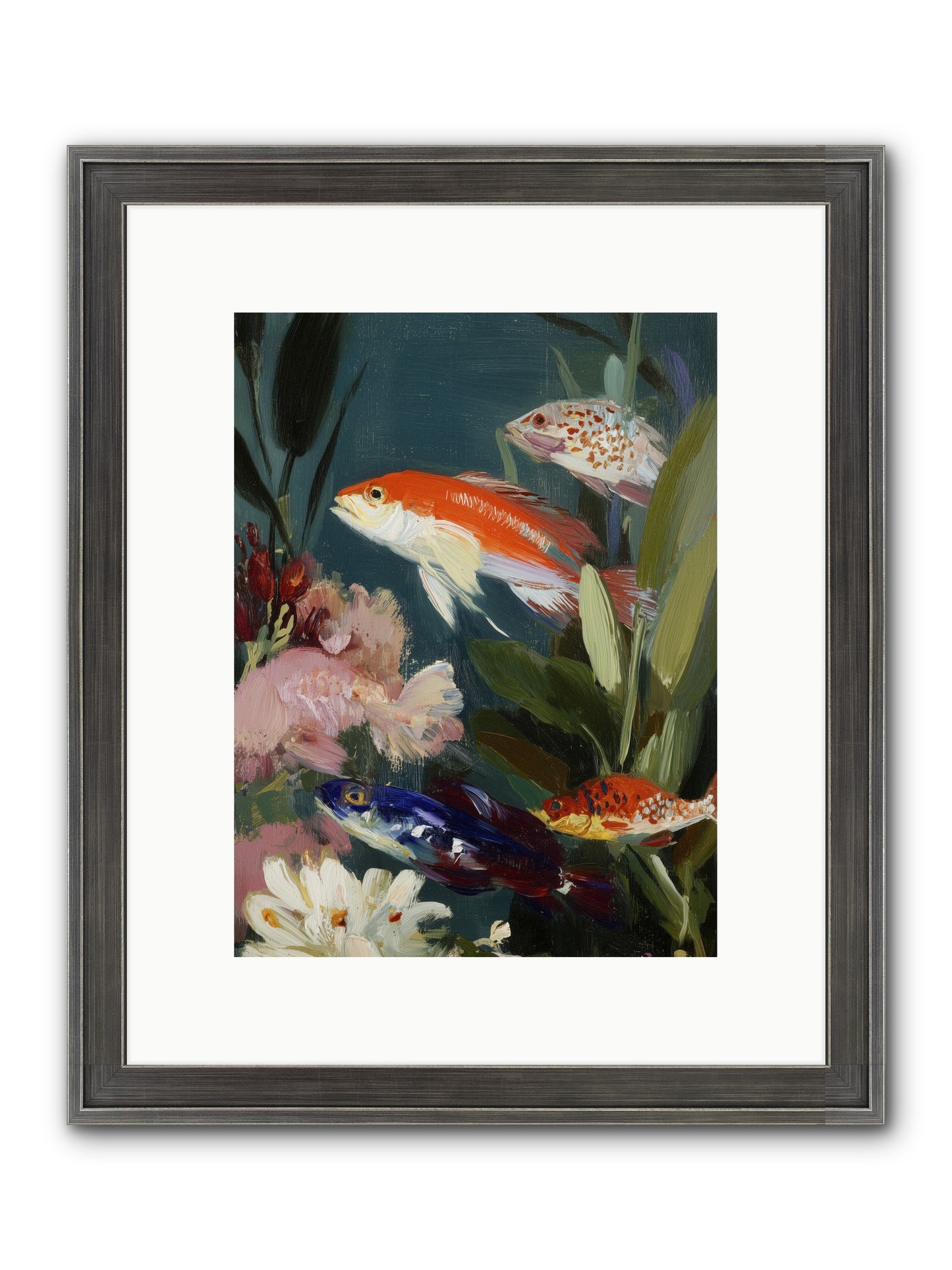 Dancing Through Tide Framed Print - Slimwoods Black/Silver 9x12