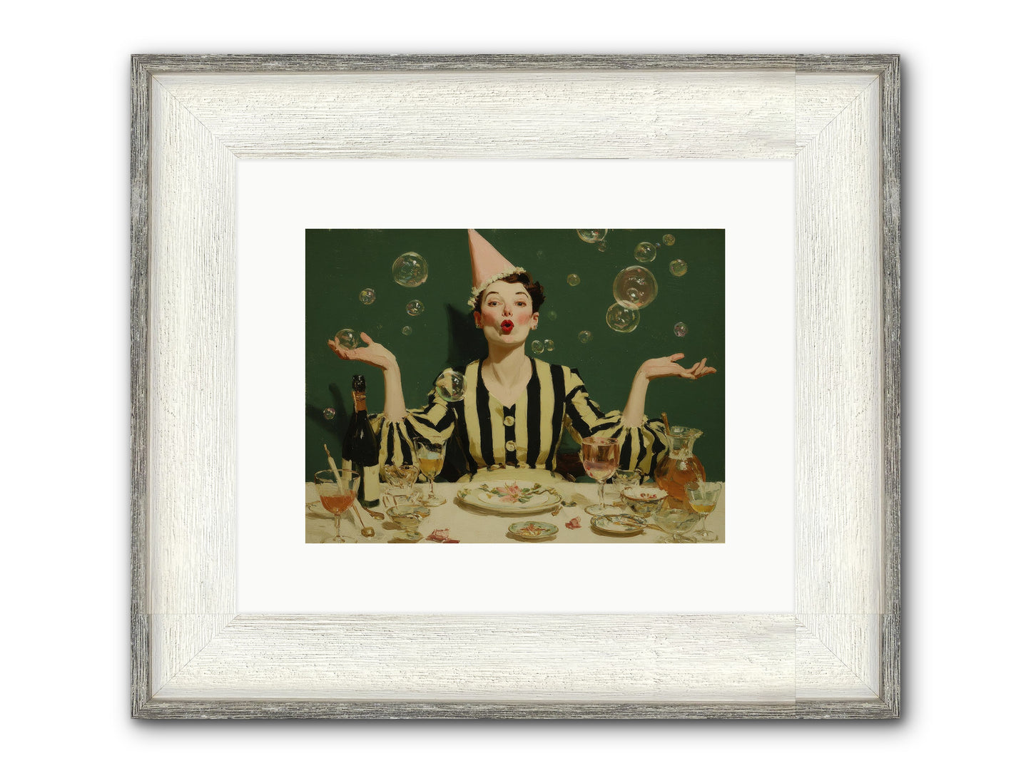 Dandelion & Vice Framed Print - Driftwood White 12x9