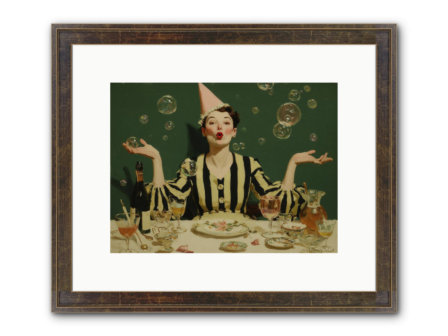 Dandelion & Vice Framed Print - Slimwoods Black/Gold 12x9