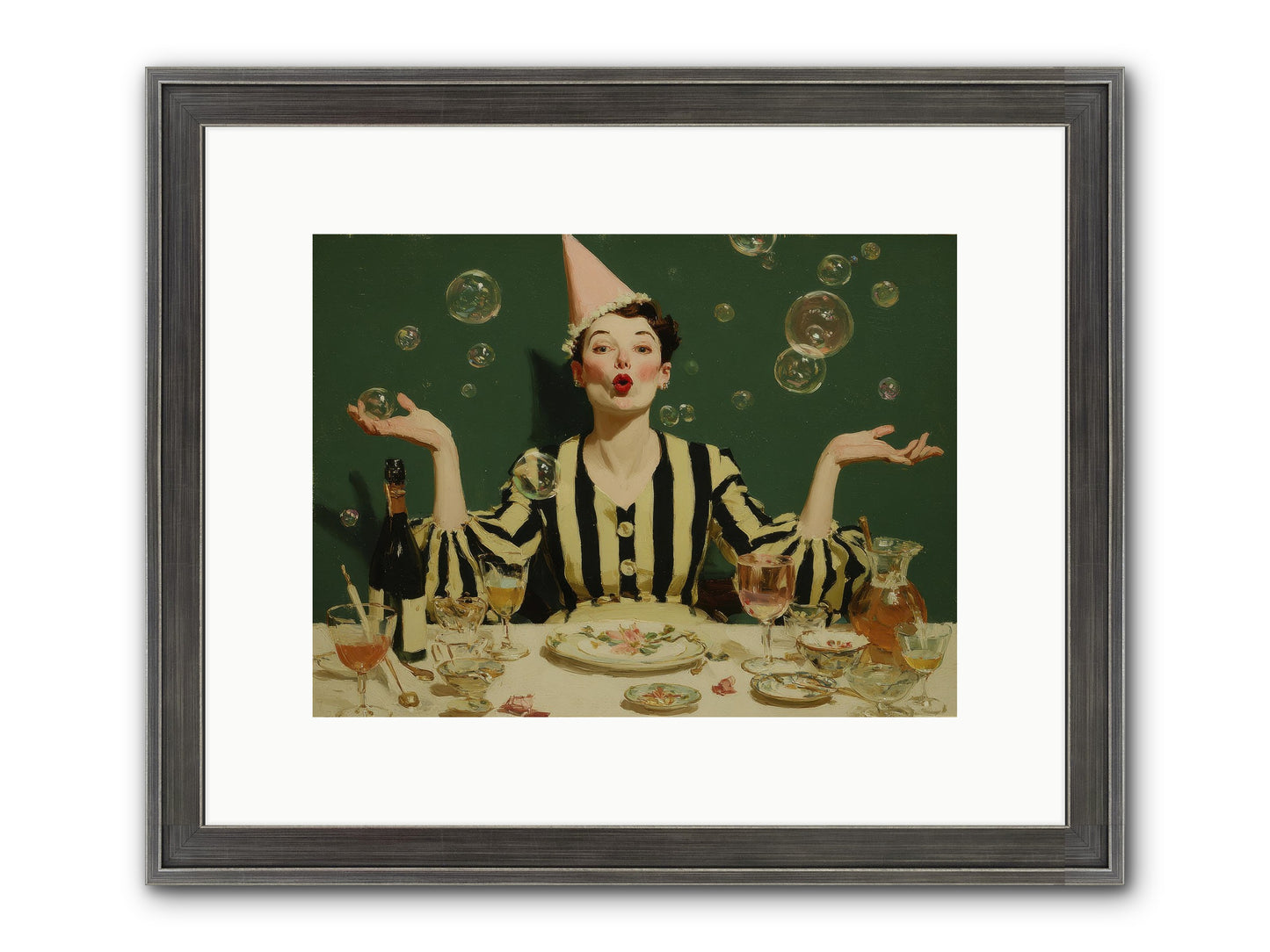 Dandelion & Vice Framed Print - Slimwoods Black/Silver 12x9