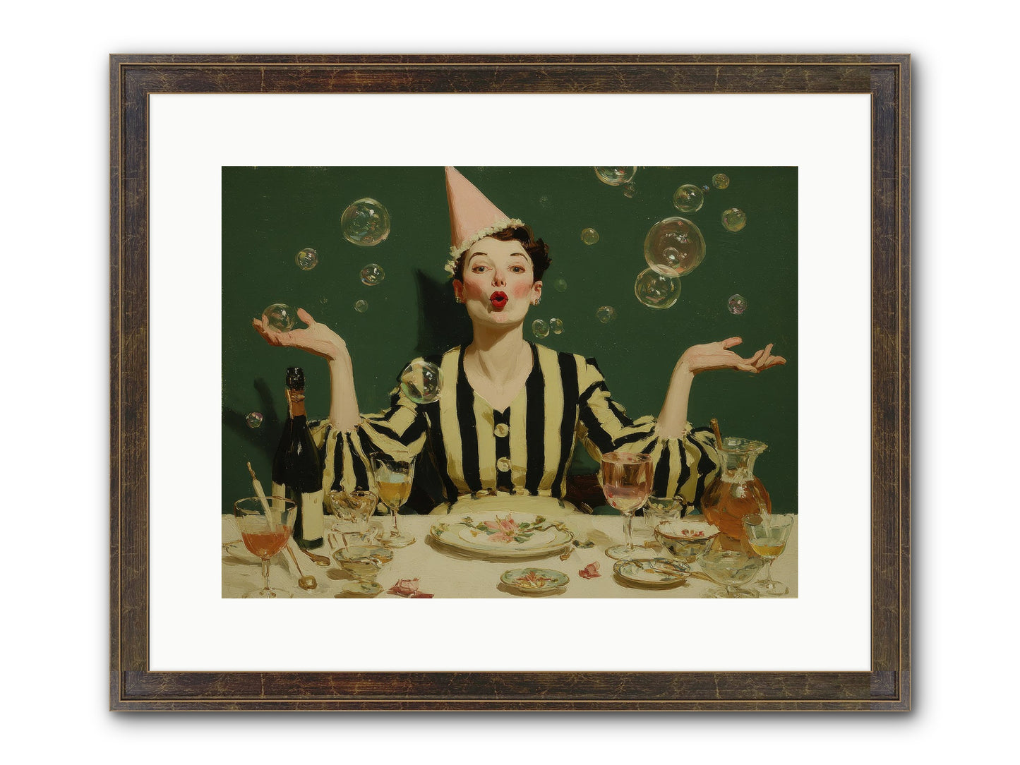 Dandelion & Vice Framed Print - Slimwoods Black/Gold 16x12
