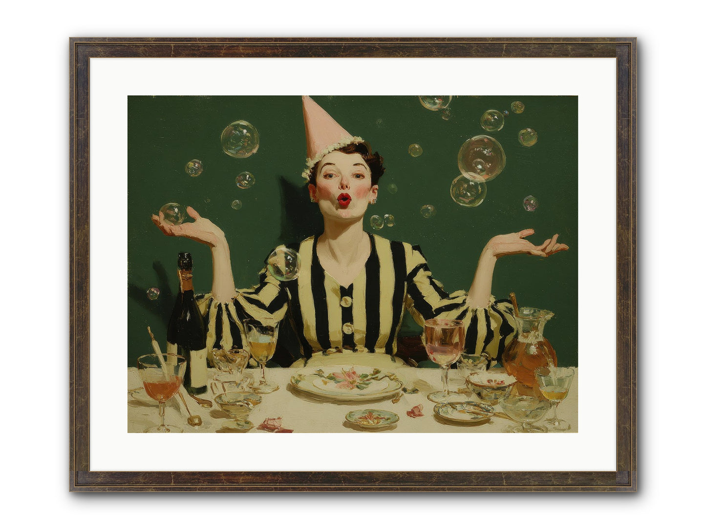 Dandelion & Vice Framed Print - Slimwoods Black/Gold 24x18