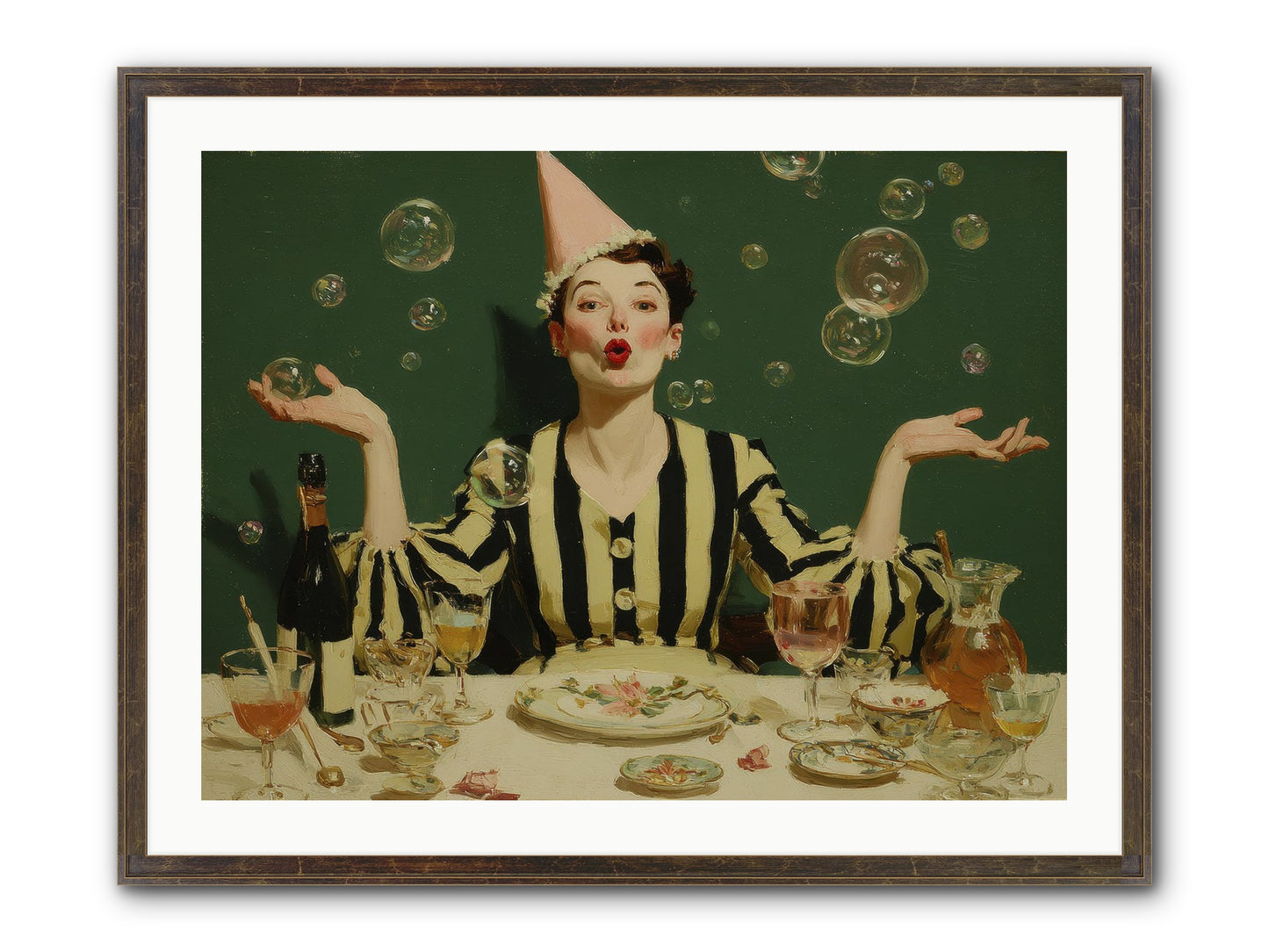 Dandelion & Vice Framed Print - Slimwoods Black/Gold 32x24