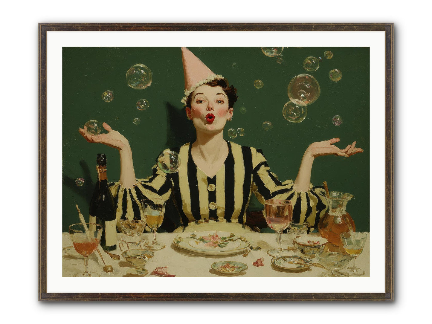 Dandelion & Vice Framed Print - Slimwoods Black/Gold 40x30
