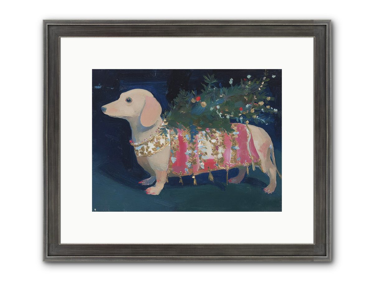 Dapper In December Framed Print - Slimwoods Black/Silver 12x9