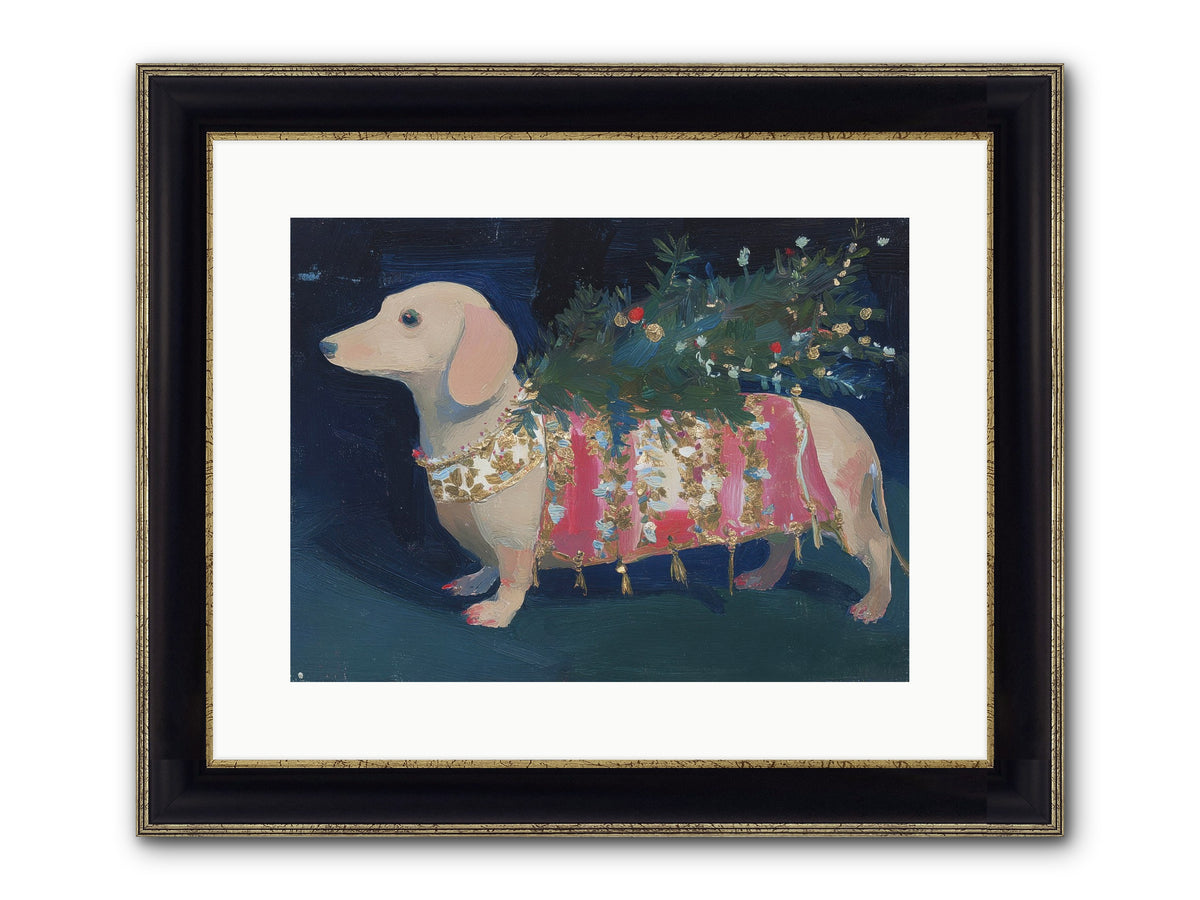 Dapper In December Framed Print - Black & Gold 16x12