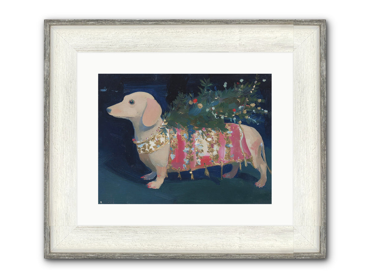 Dapper In December Framed Print - Driftwood White 16x12