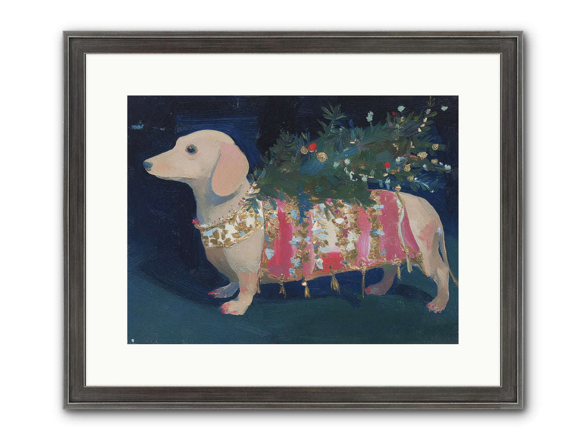 Dapper In December Framed Print - Slimwoods Black/Silver 16x12