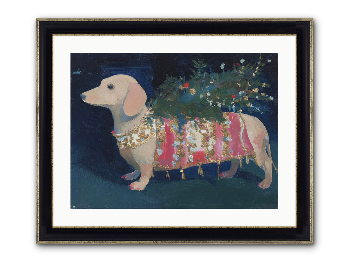 Dapper In December Framed Print - Black & Gold 24x18