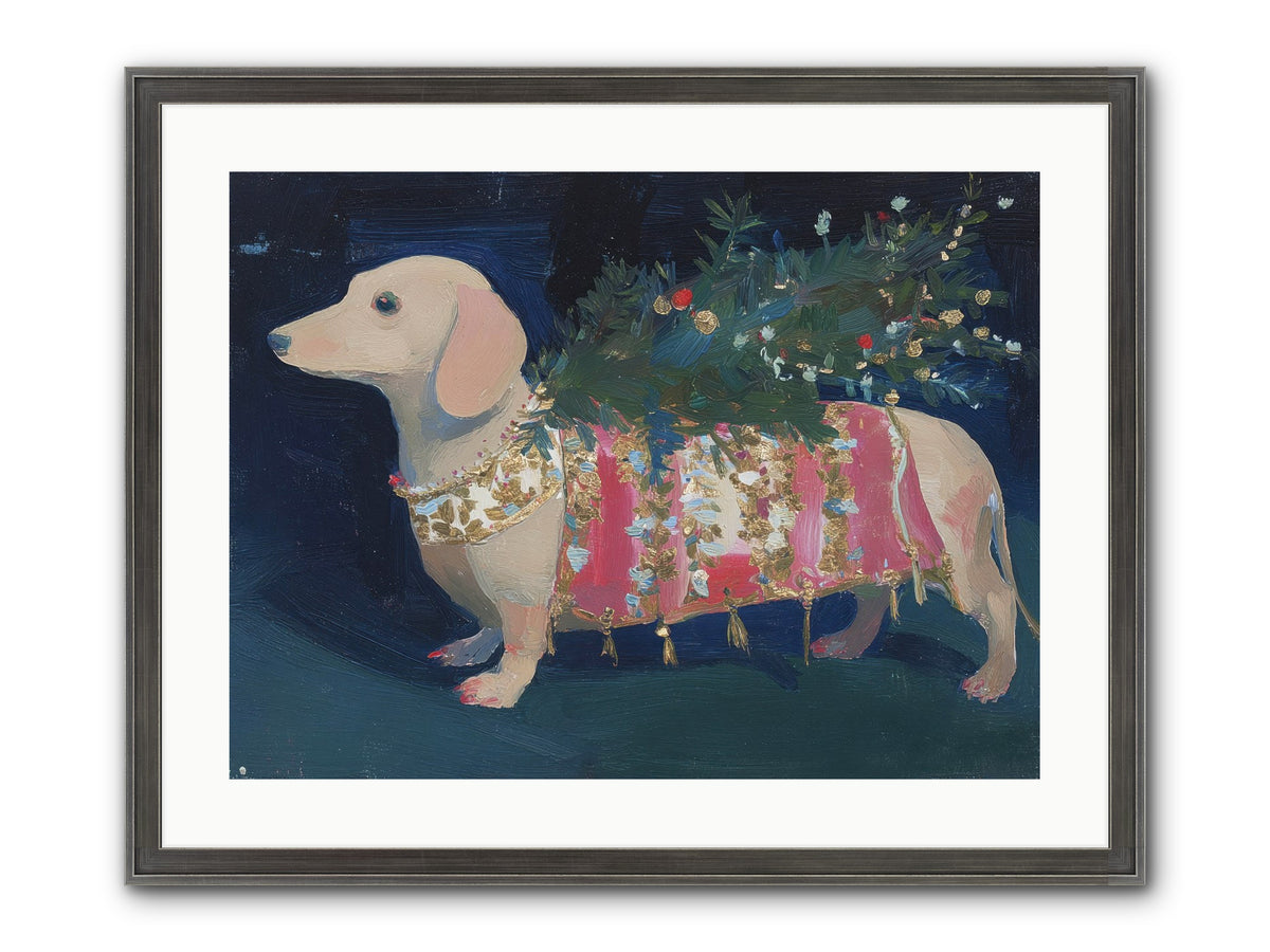 Dapper In December Framed Print - Slimwoods Black/Silver 24x18