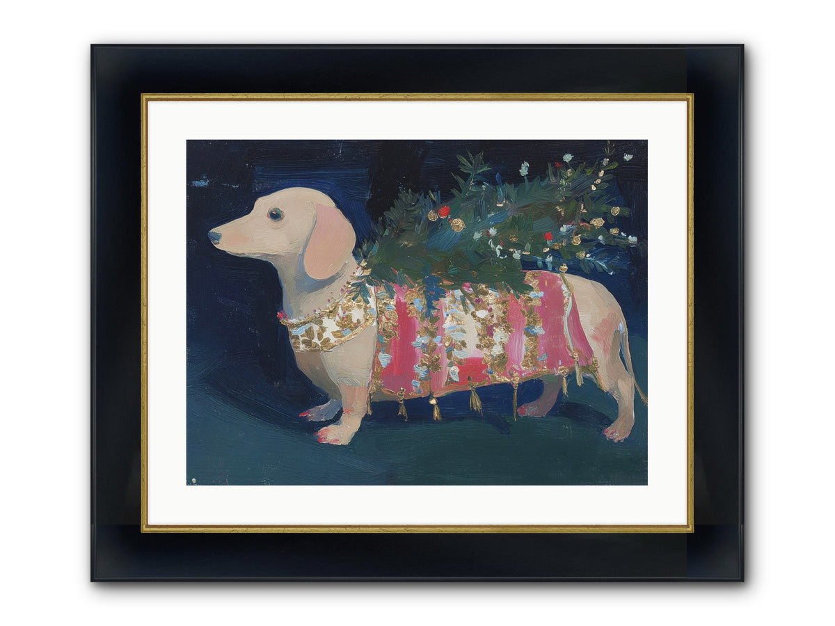 Dapper In December Framed Print - Wide Black w/Gold 24x18