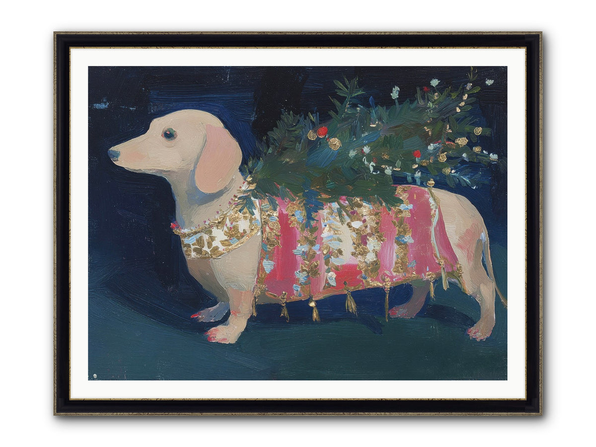 Dapper In December Framed Print - Black & Gold 48x36