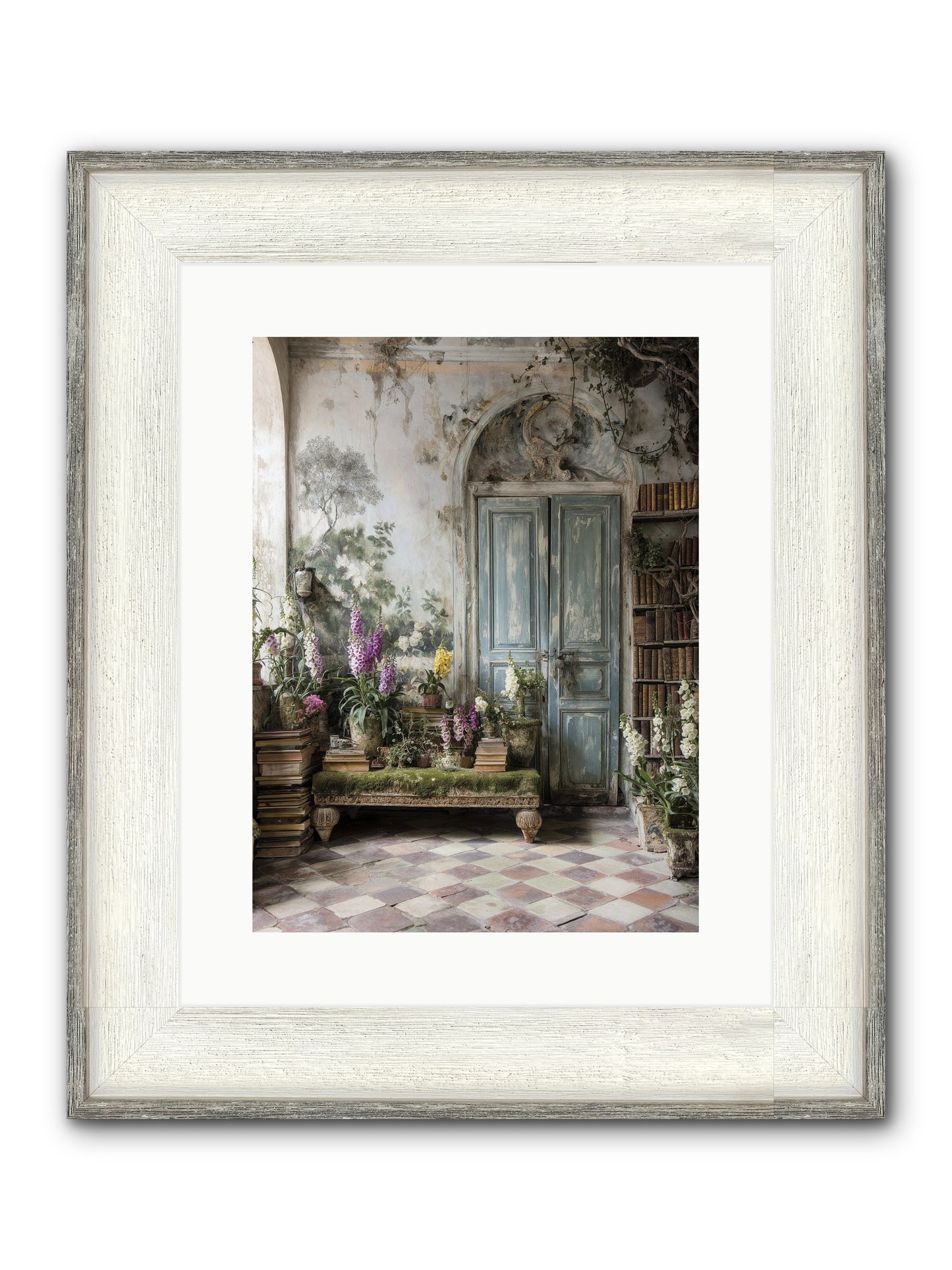 Darcy Framed Print - Driftwood White 12x16