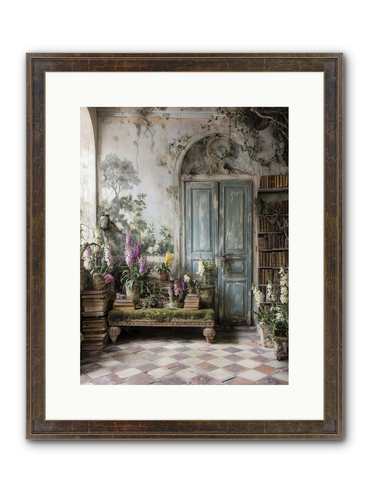 Darcy Framed Print - Slimwoods Black/Gold 12x16