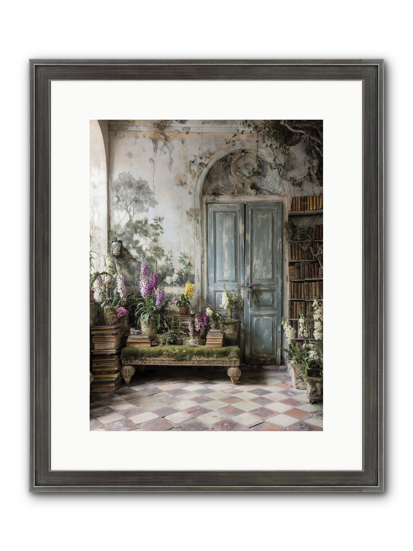 Darcy Framed Print - Slimwoods Black/Silver 12x16
