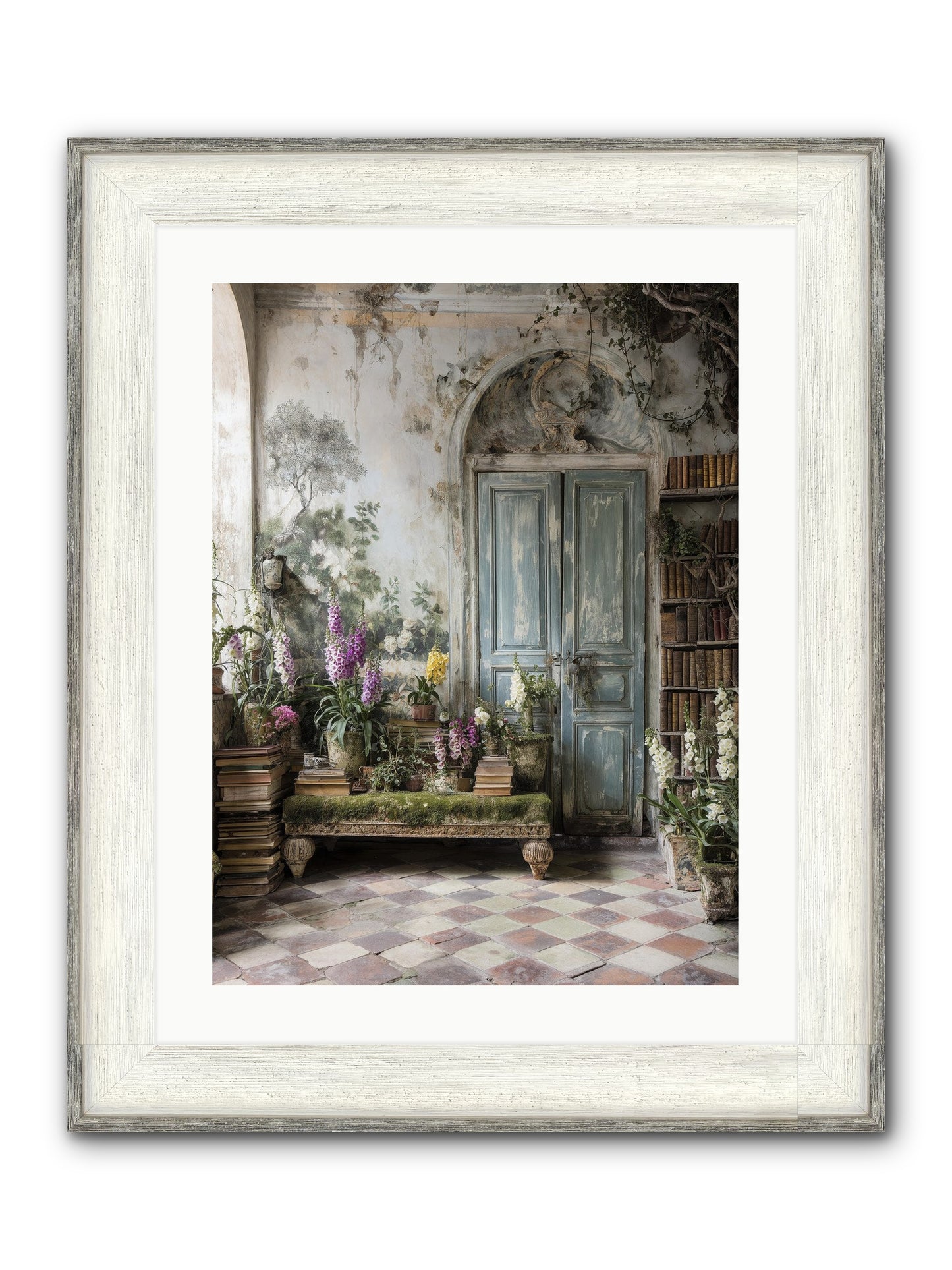 Darcy Framed Print - Driftwood White 18x24