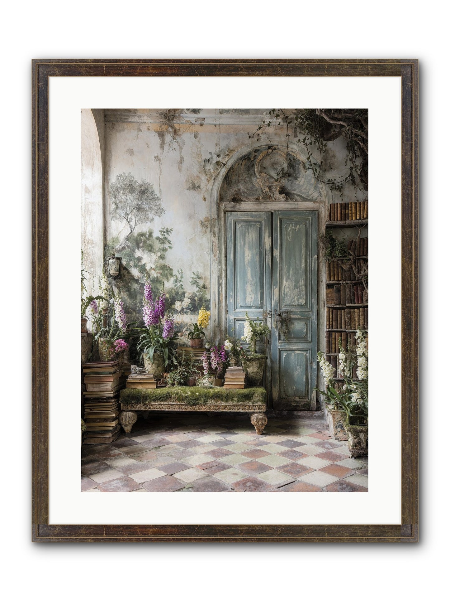 Darcy Framed Print - Slimwoods Black/Gold 18x24