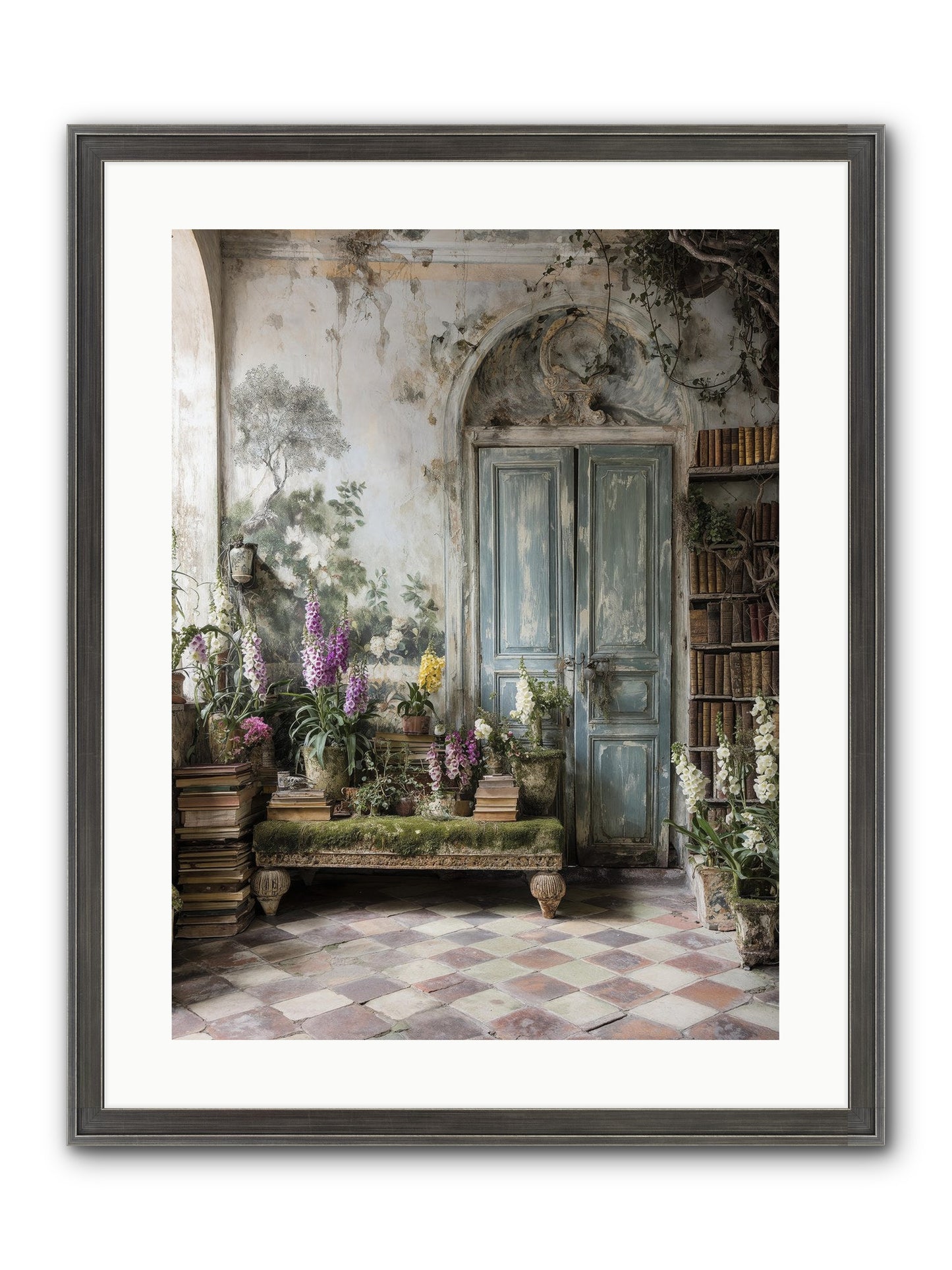 Darcy Framed Print - Slimwoods Black/Silver 18x24