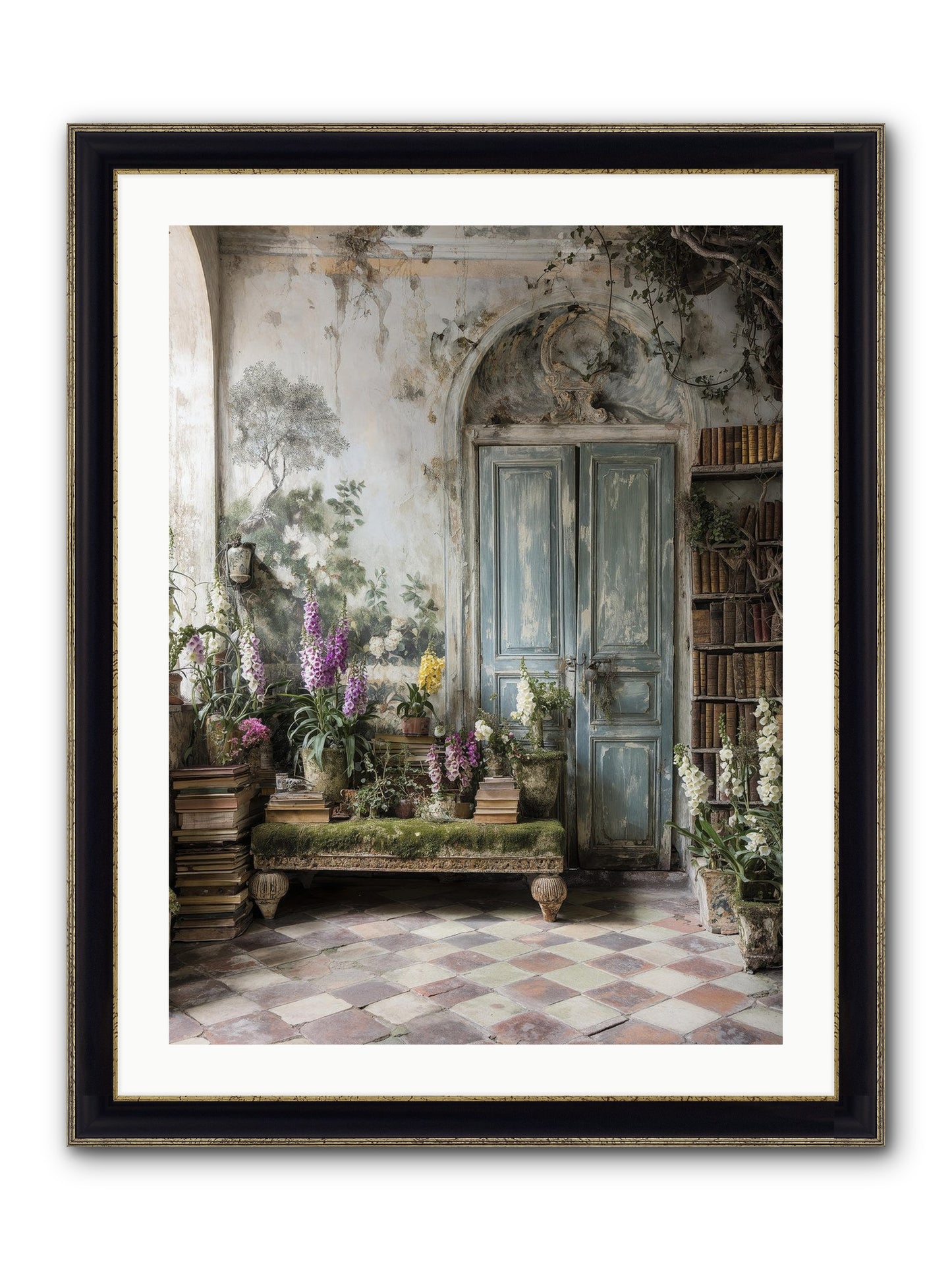 Darcy Framed Print - Black & Gold 24x32
