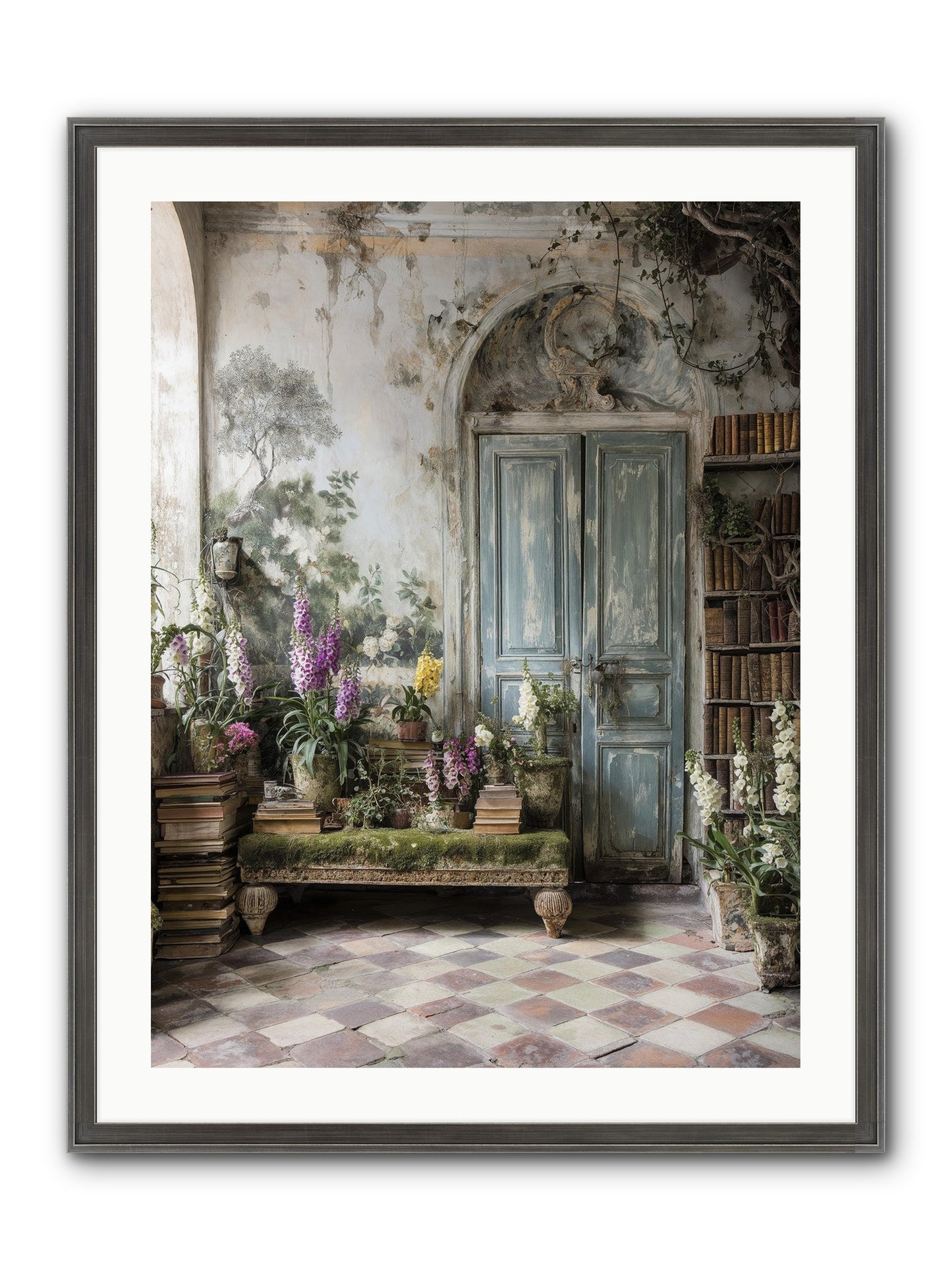 Darcy Framed Print - Slimwoods Black/Silver 24x32