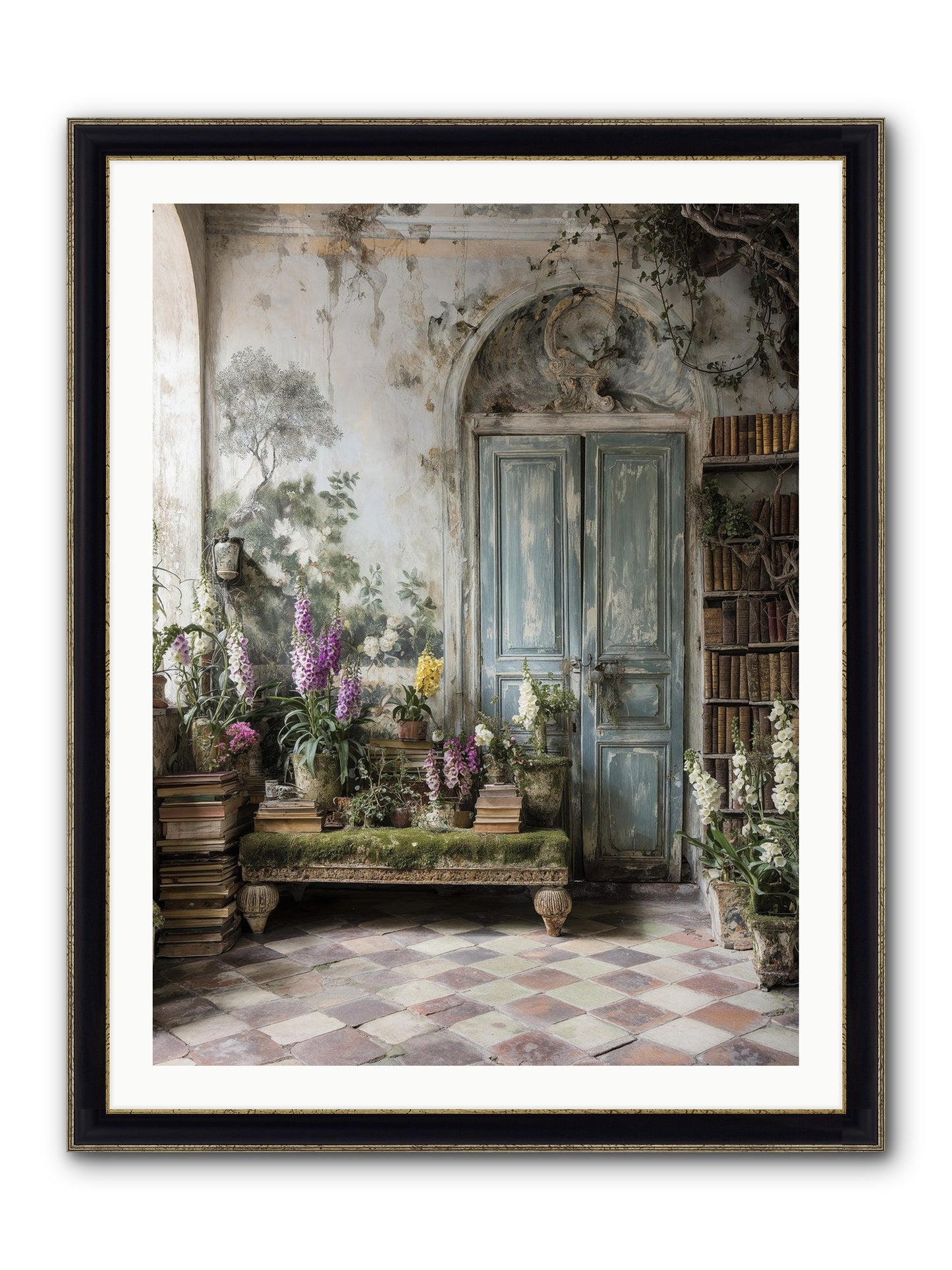Darcy Framed Print - Black & Gold 30x40