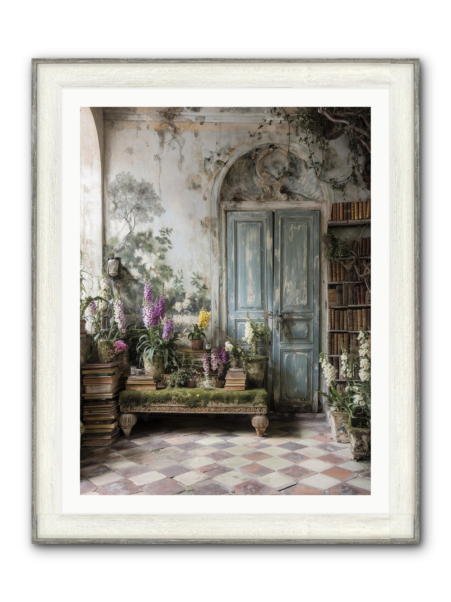 Darcy Framed Print - Driftwood White 30x40