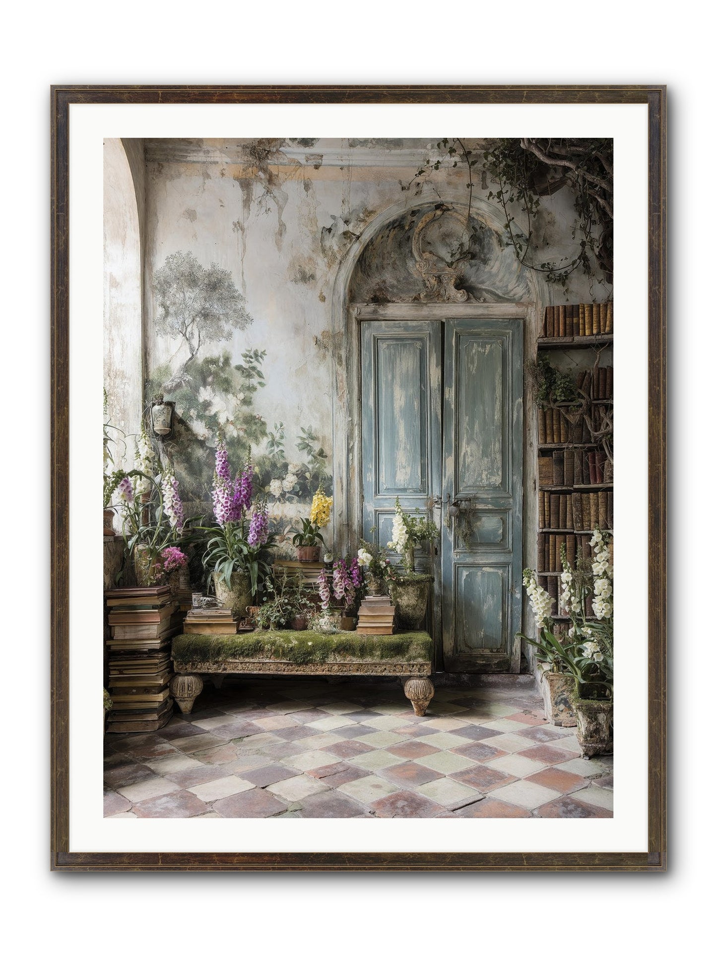 Darcy Framed Print - Slimwoods Black/Gold 30x40