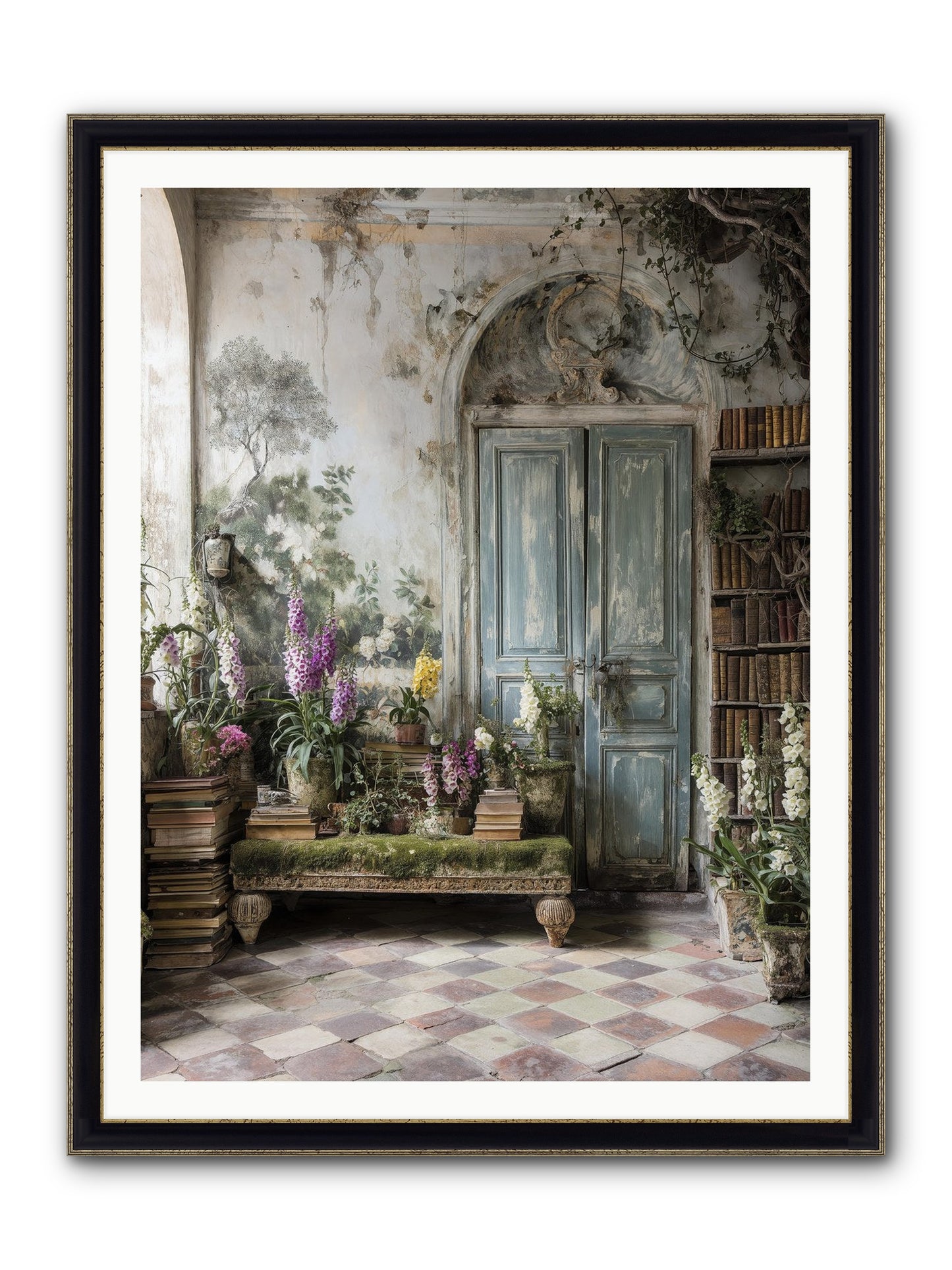 Darcy Framed Print - Black & Gold 36x48