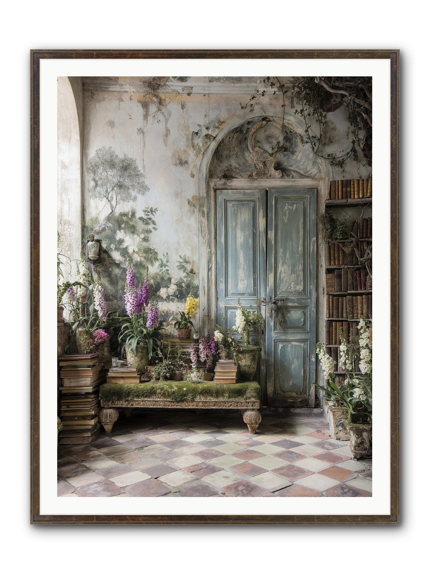 Darcy Framed Print - Slimwoods Black/Gold 36x48