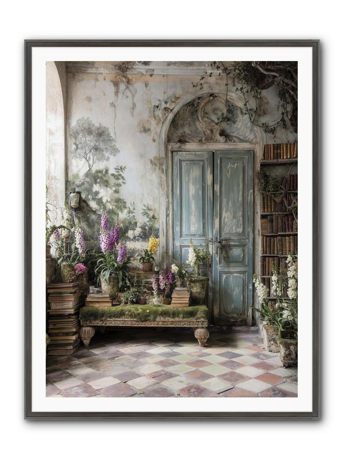 Darcy Framed Print - Slimwoods Black/Silver 36x48