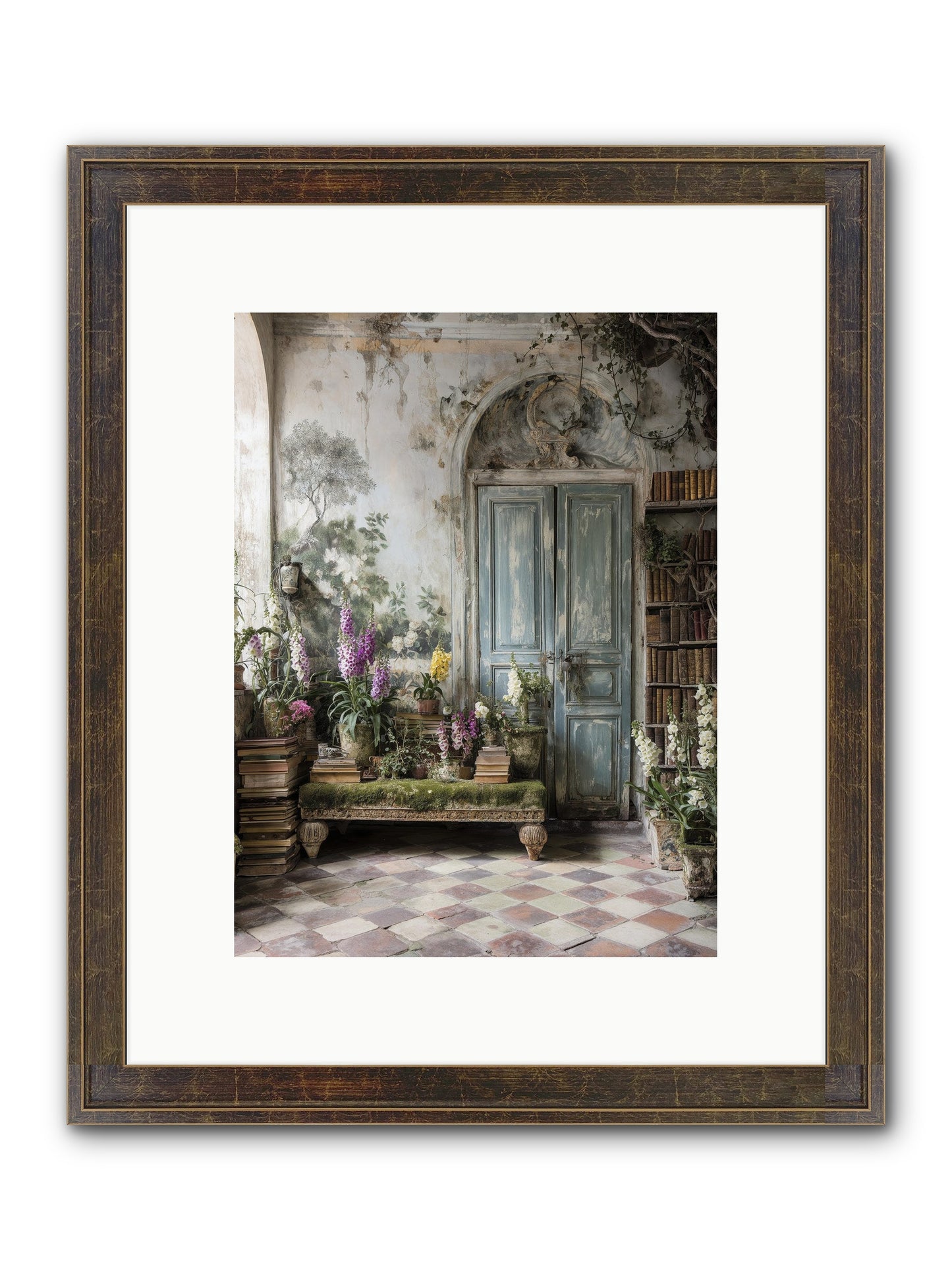 Darcy Framed Print - Slimwoods Black/Gold 9x12