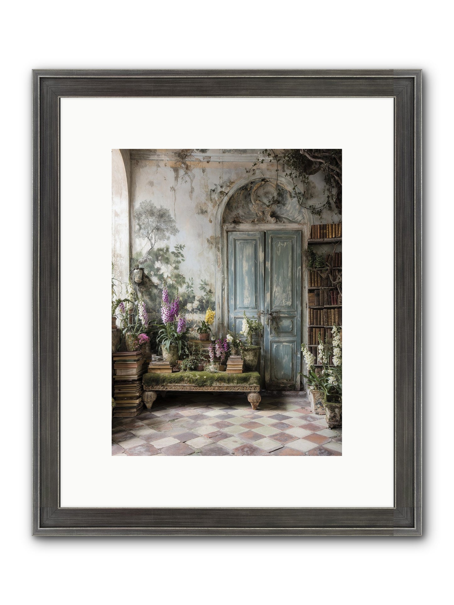 Darcy Framed Print - Slimwoods Black/Silver 9x12