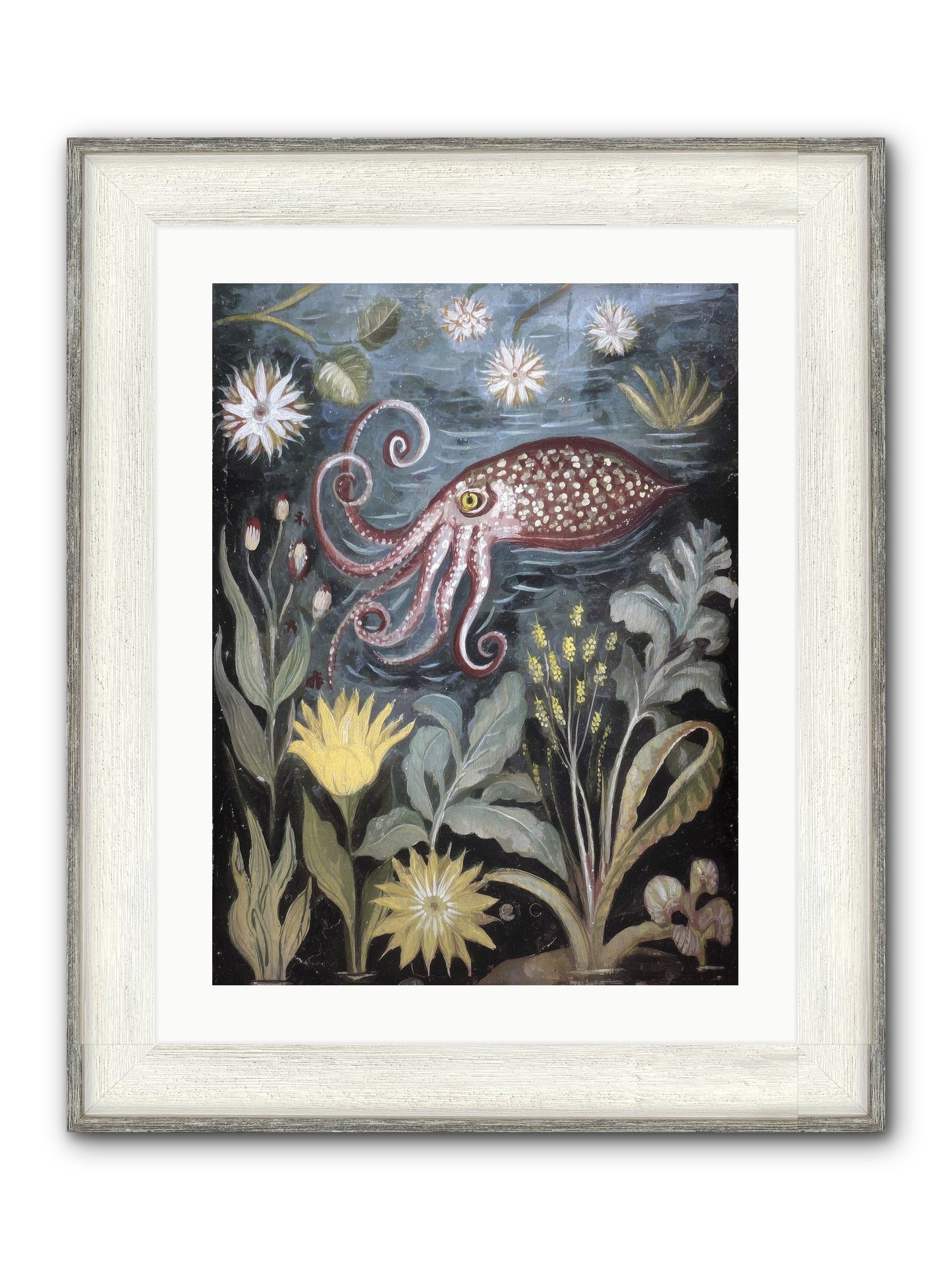 Dark Angel Framed Print - Driftwood White 18x24