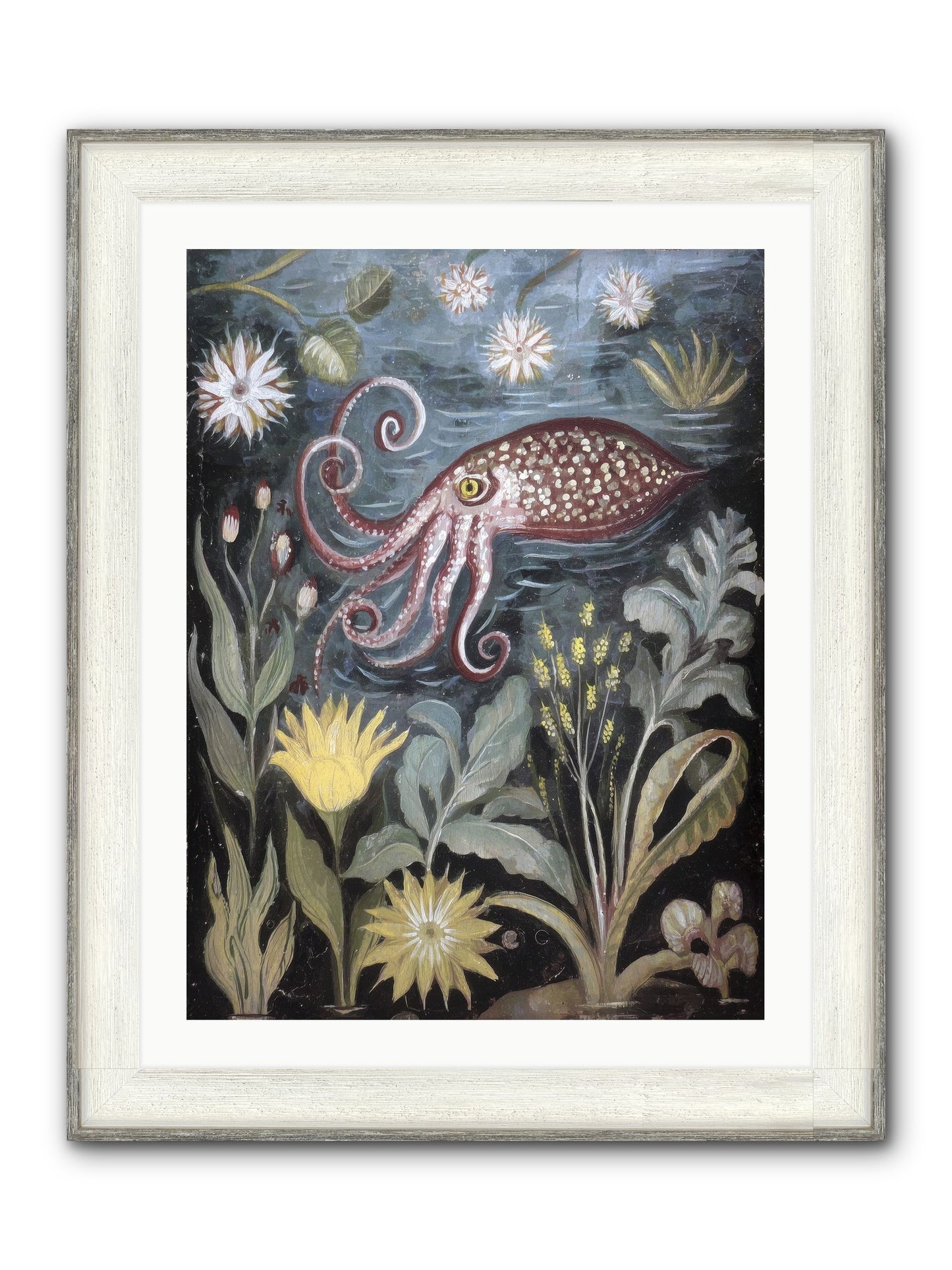 Dark Angel Framed Print - Driftwood White 24x32