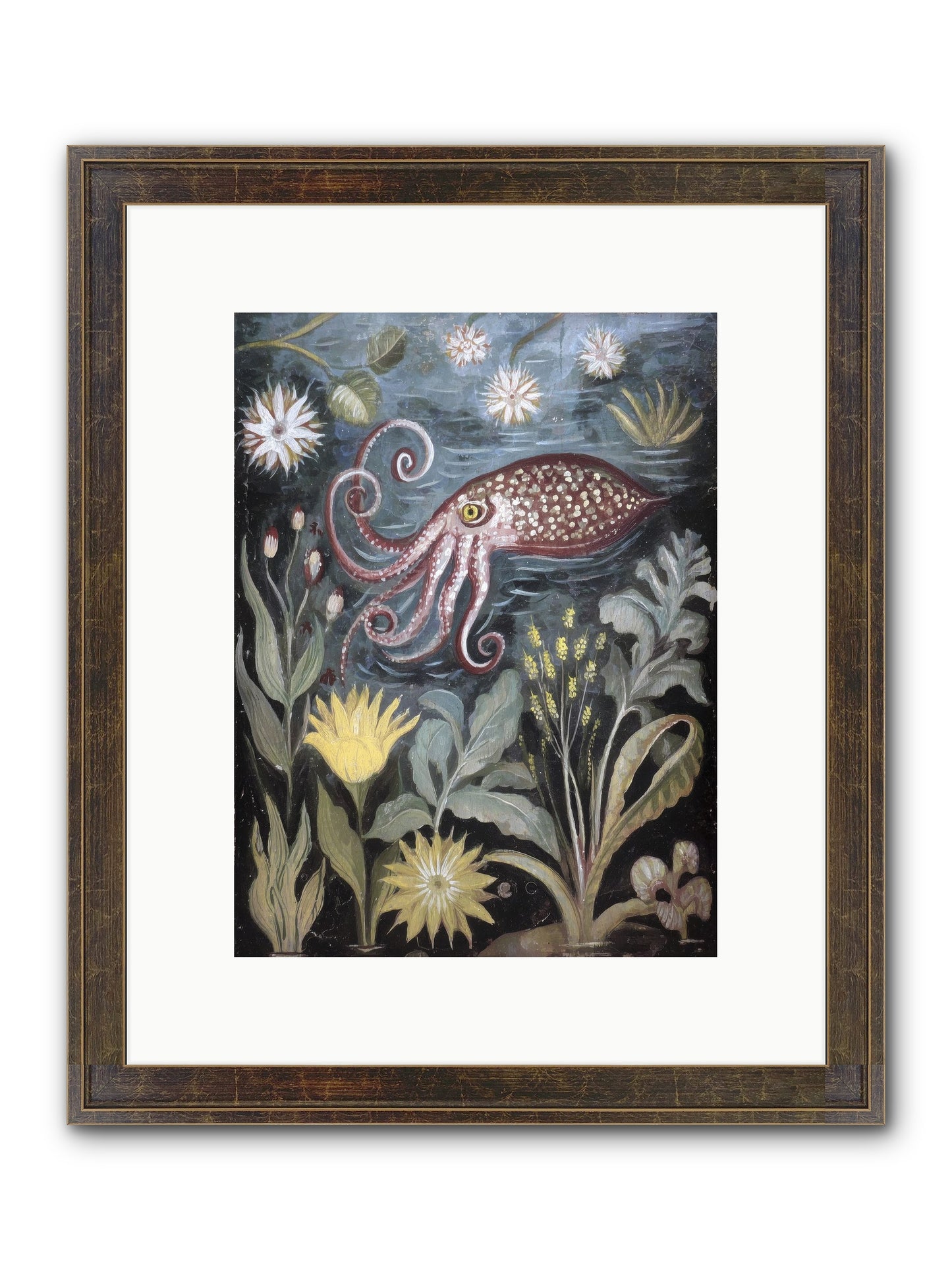 Dark Angel Framed Print - Slimwoods Black/Gold 9x12
