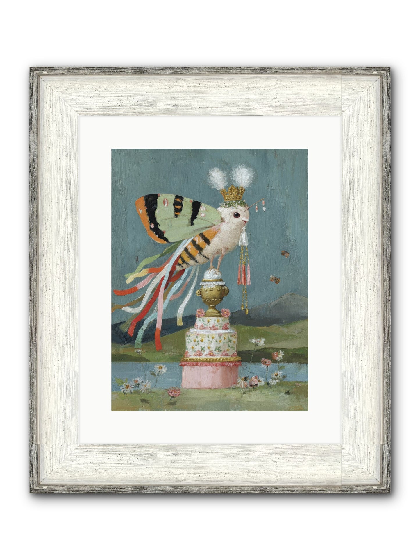 Darling Discovers Wonder Framed Print - Driftwood White 12x16