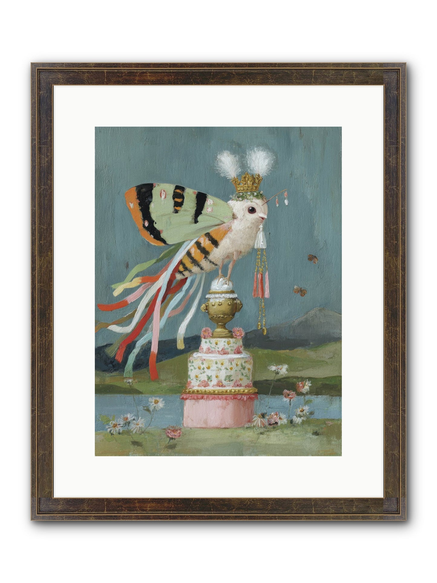 Darling Discovers Wonder Framed Print - Slimwoods Black/Gold 12x16