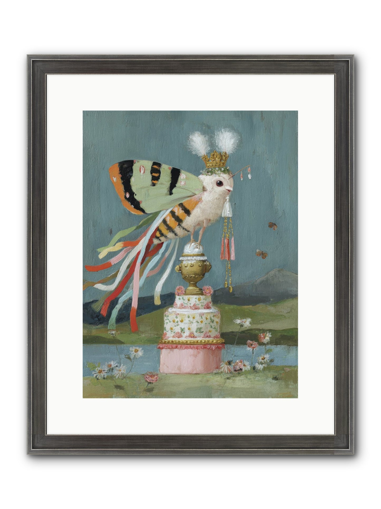 Darling Discovers Wonder Framed Print - Slimwoods Black/Silver 12x16
