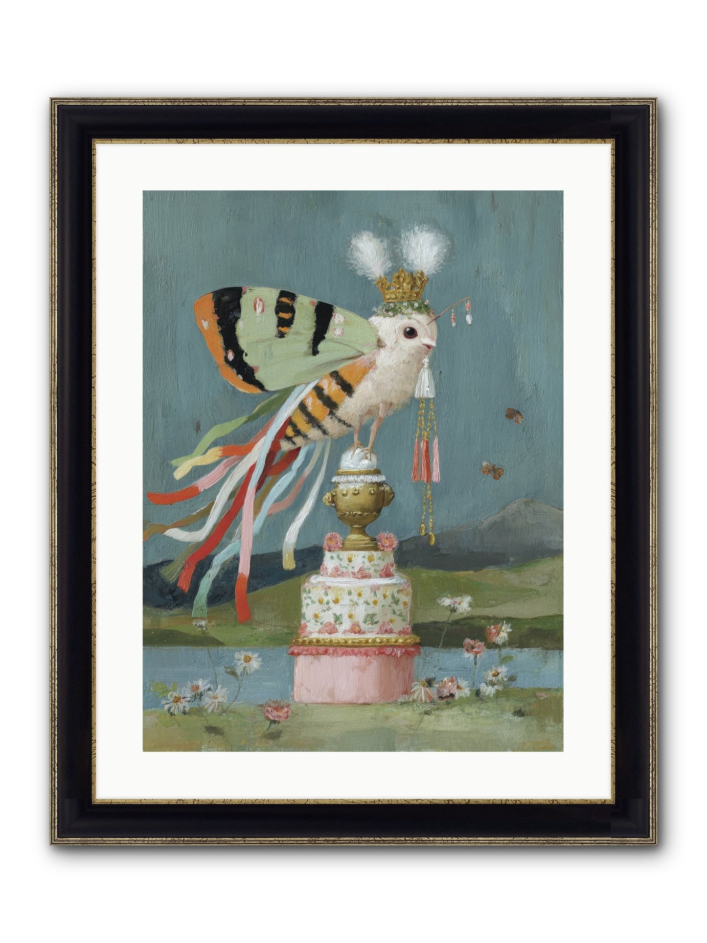Darling Discovers Wonder Framed Print - Black & Gold 18x24