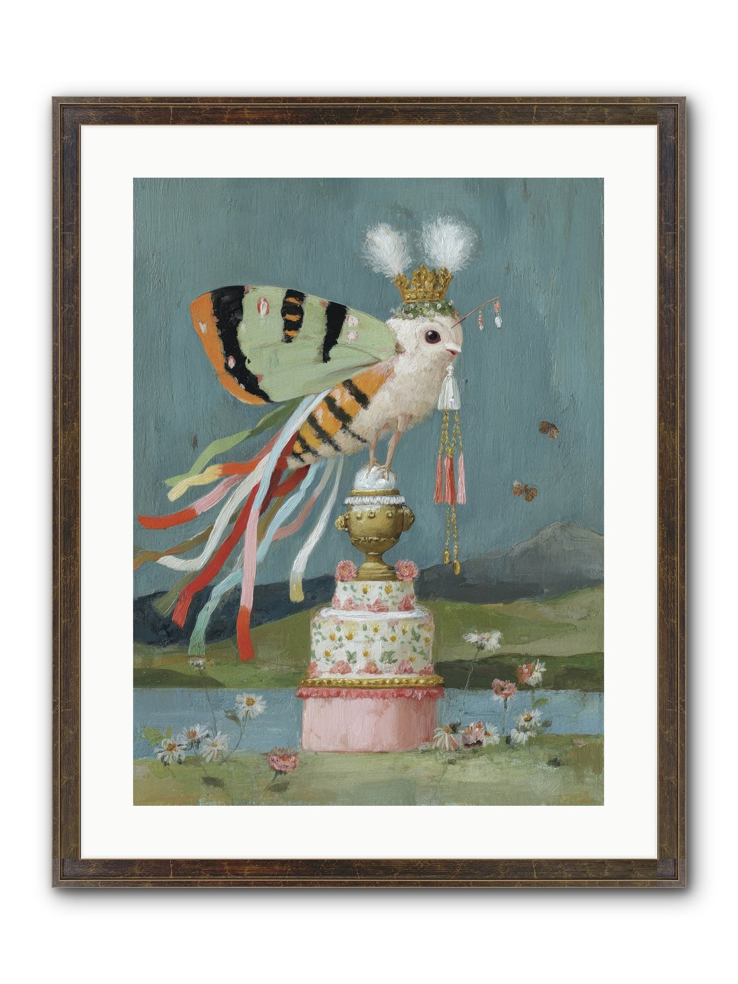 Darling Discovers Wonder Framed Print - Slimwoods Black/Gold 18x24