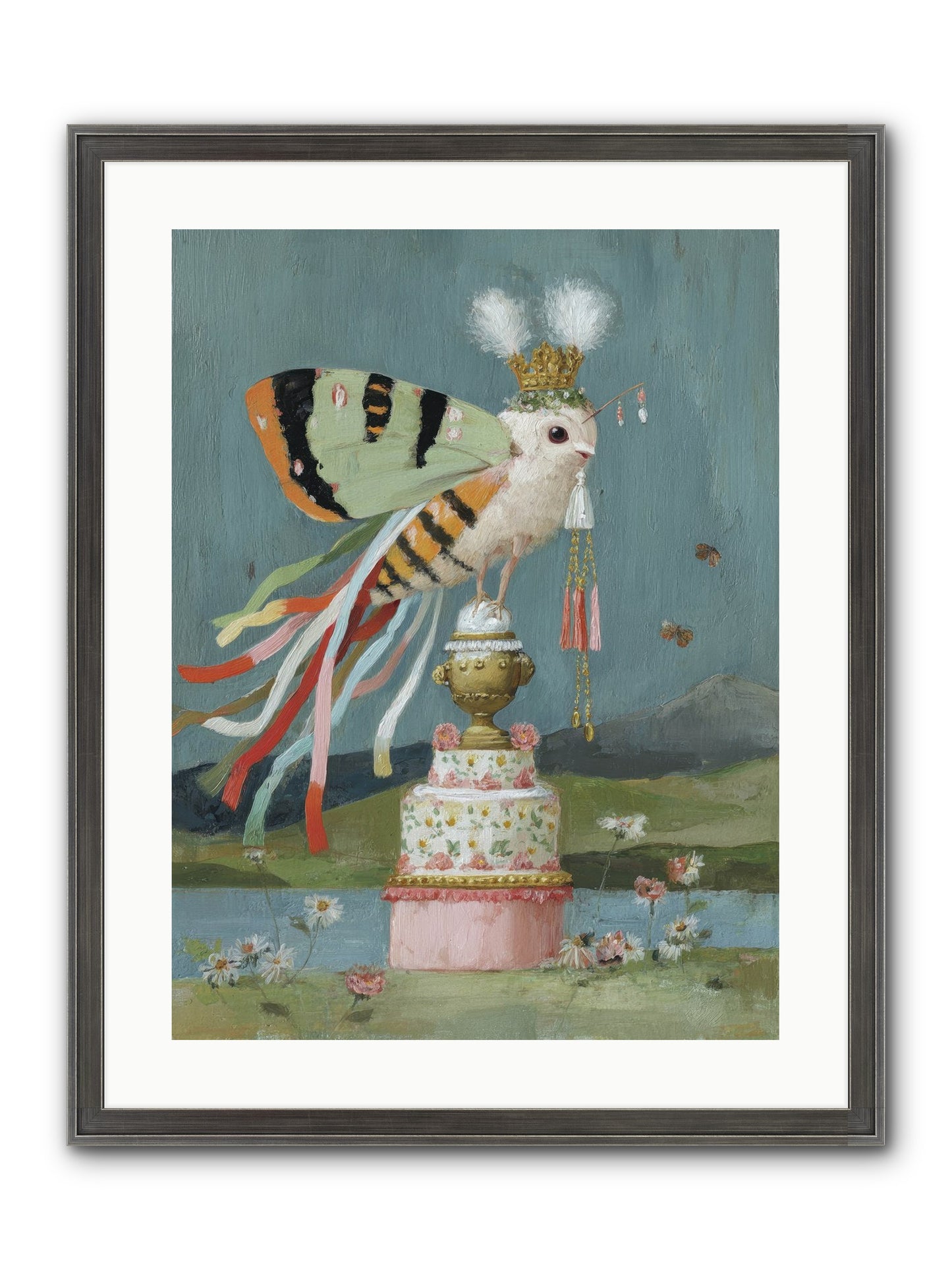 Darling Discovers Wonder Framed Print - Slimwoods Black/Silver 18x24