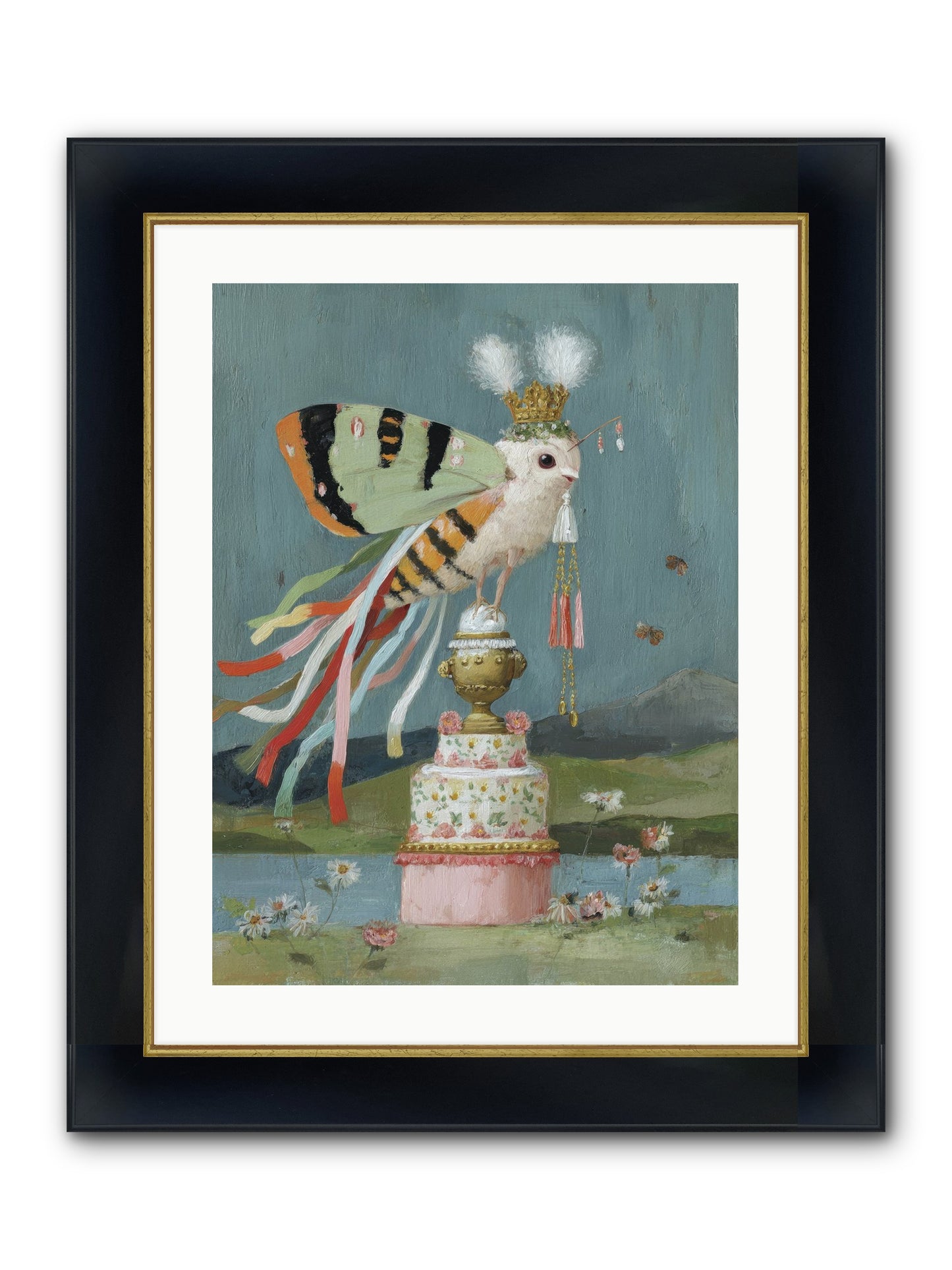 Darling Discovers Wonder Framed Print - Wide Black w/Gold 18x24