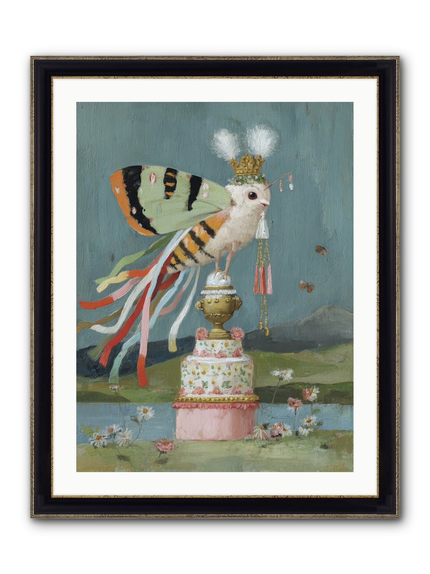Darling Discovers Wonder Framed Print - Black & Gold 24x32