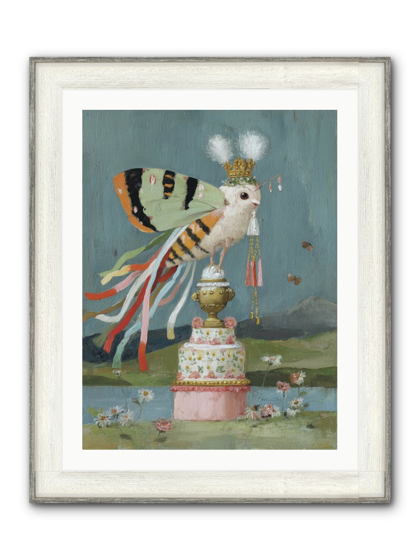 Darling Discovers Wonder Framed Print - Driftwood White 24x32